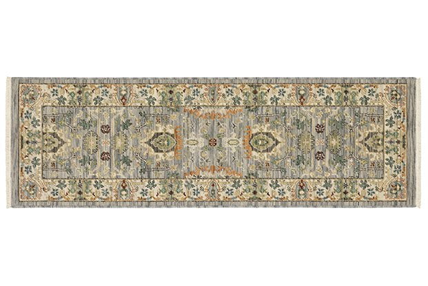 Lucca Area Rugs 2063L Blue Oushak Wool-Nylon In 8 Sizes By OW Rugs