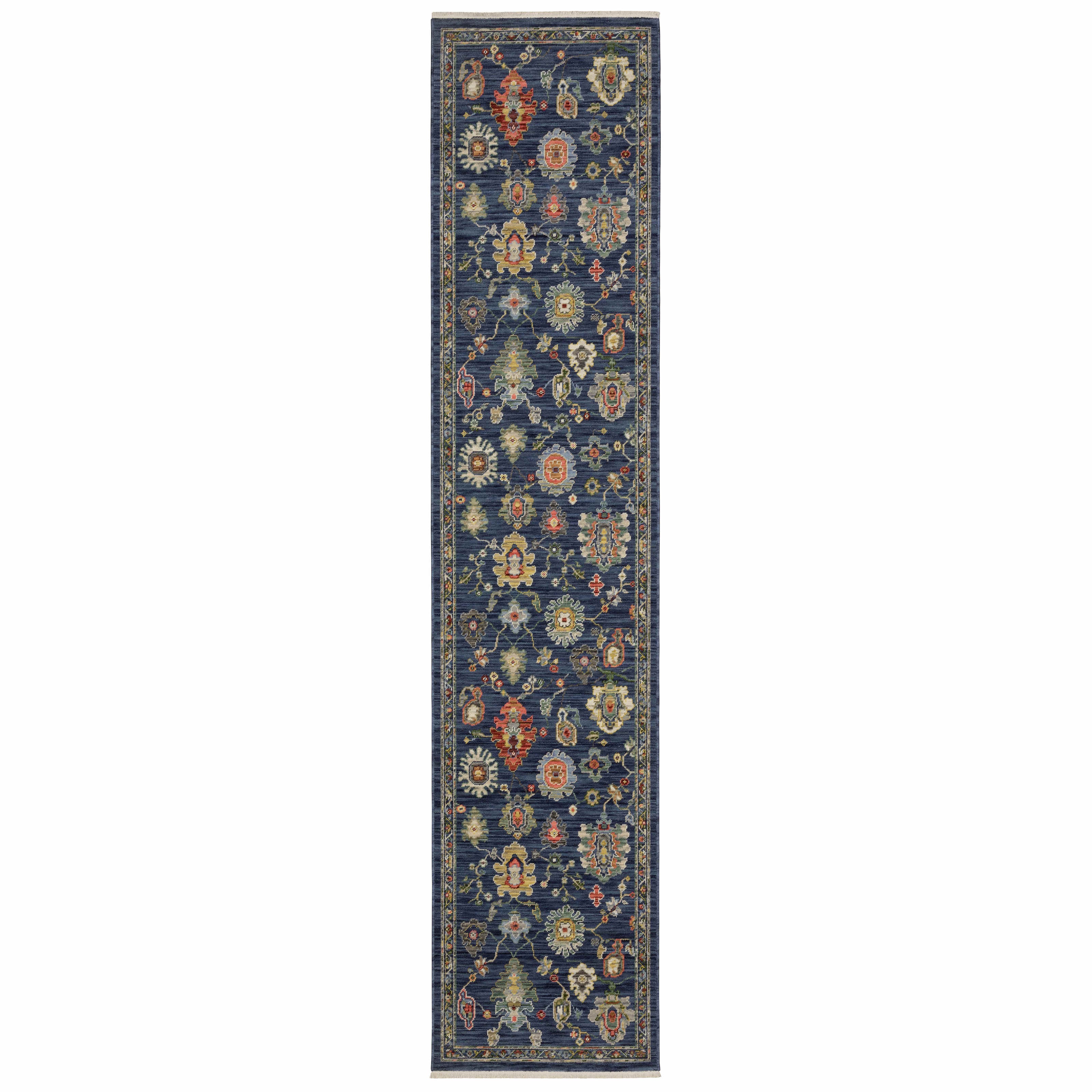 Oriental Weavers Area Rugs Lucca Area Rugs 2863b Oushak Navy Wool-Nylon Blend In 8 Sizes
