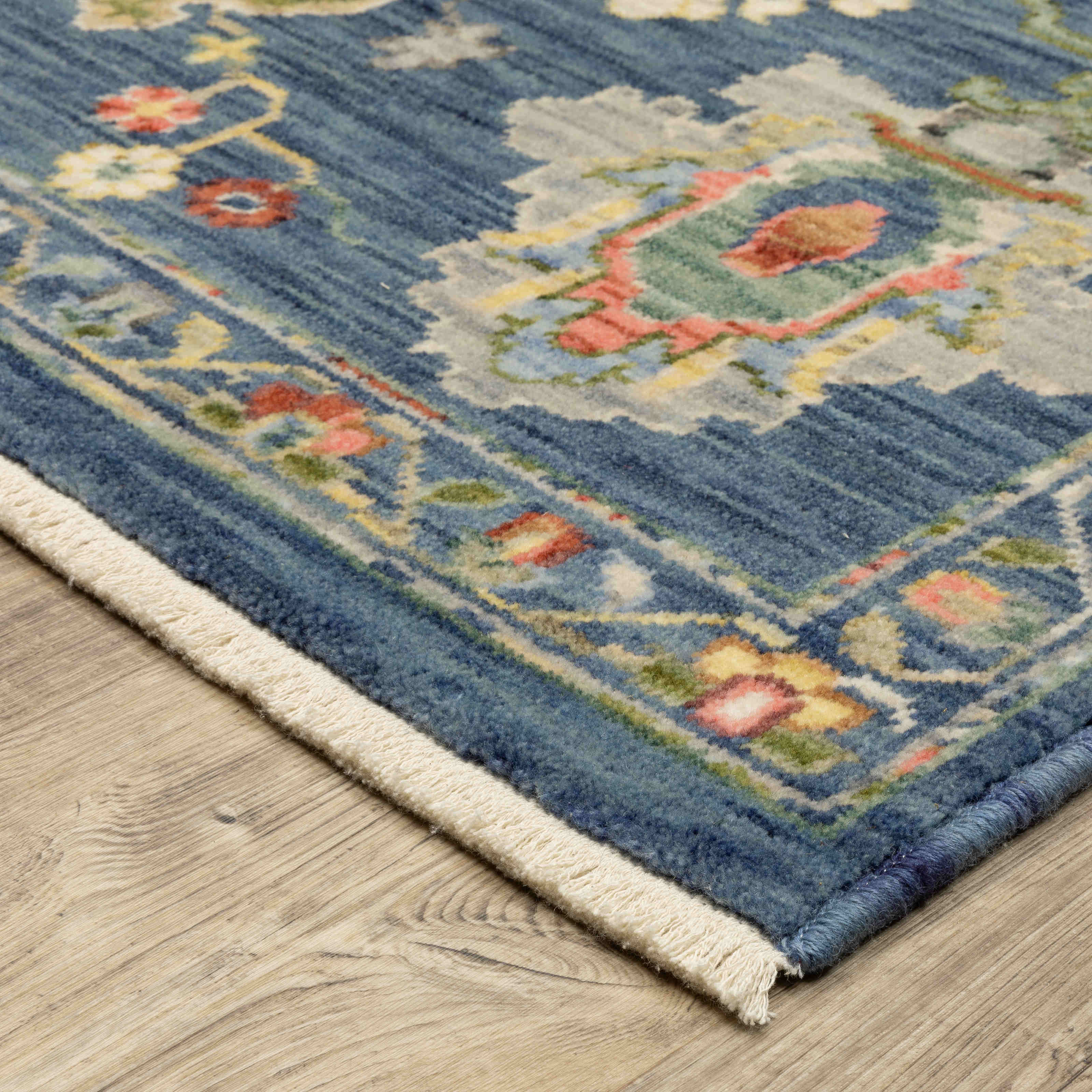 Oriental Weavers Area Rugs Lucca Area Rugs 2863b Oushak Navy Wool-Nylon Blend In 8 Sizes