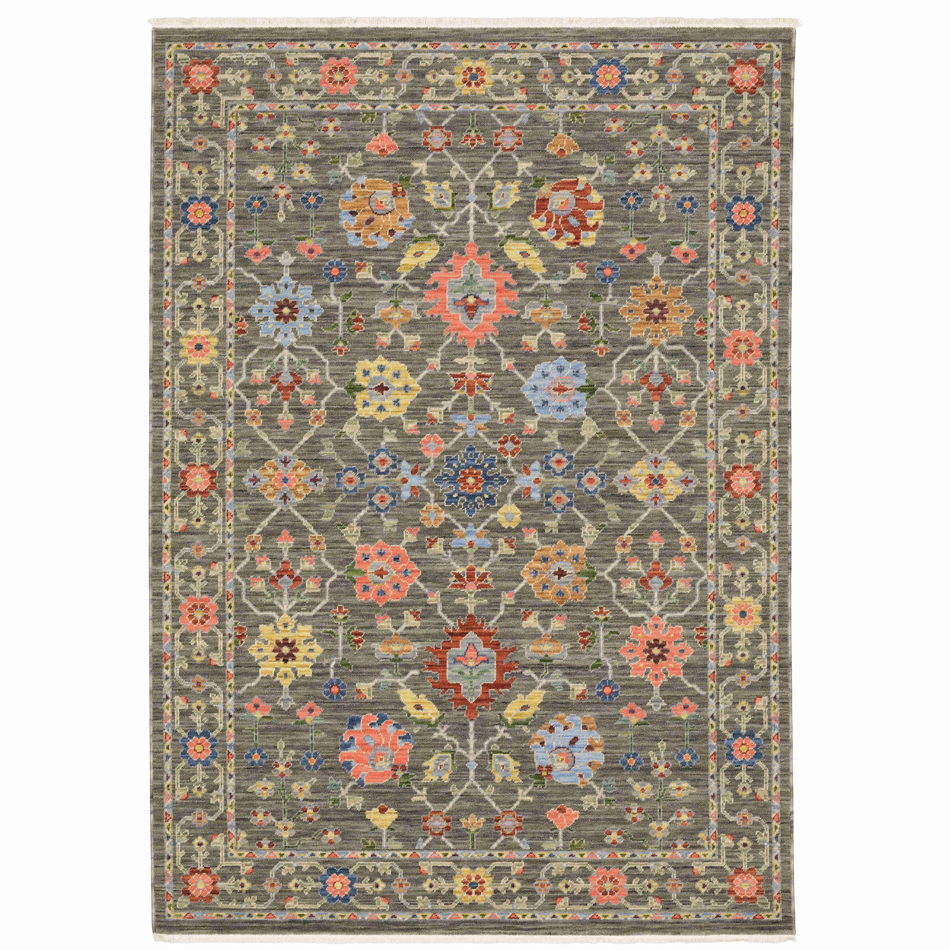 Oriental Weavers Area Rugs Lucca Area Rugs 93k Oushak Mocha Wool-Nylon Blend In 8 Sizes