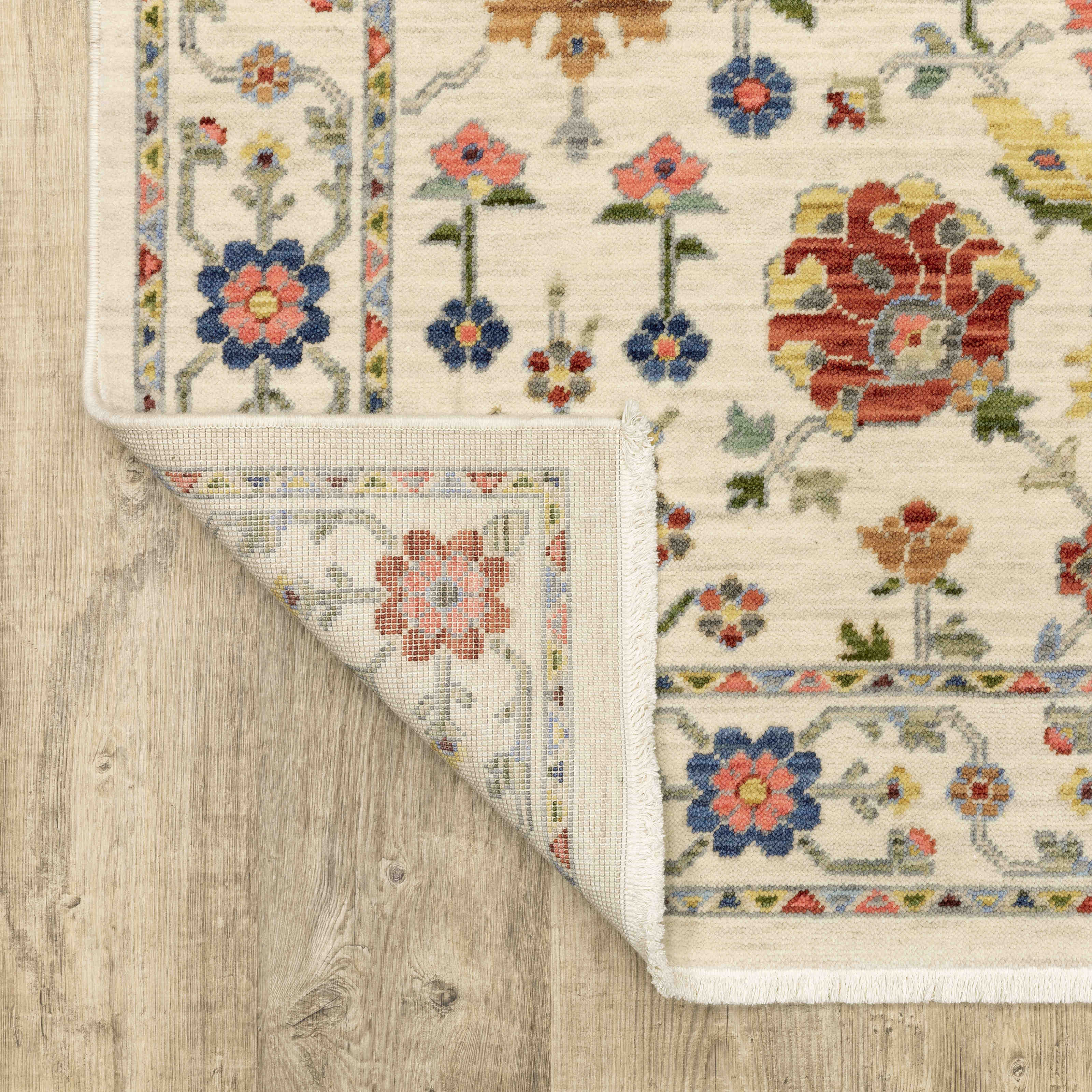 Oriental Weavers Area Rugs Lucca Area Rugs 93w Oushak Ivory Wool-Nylon Blend In 8 Sizes