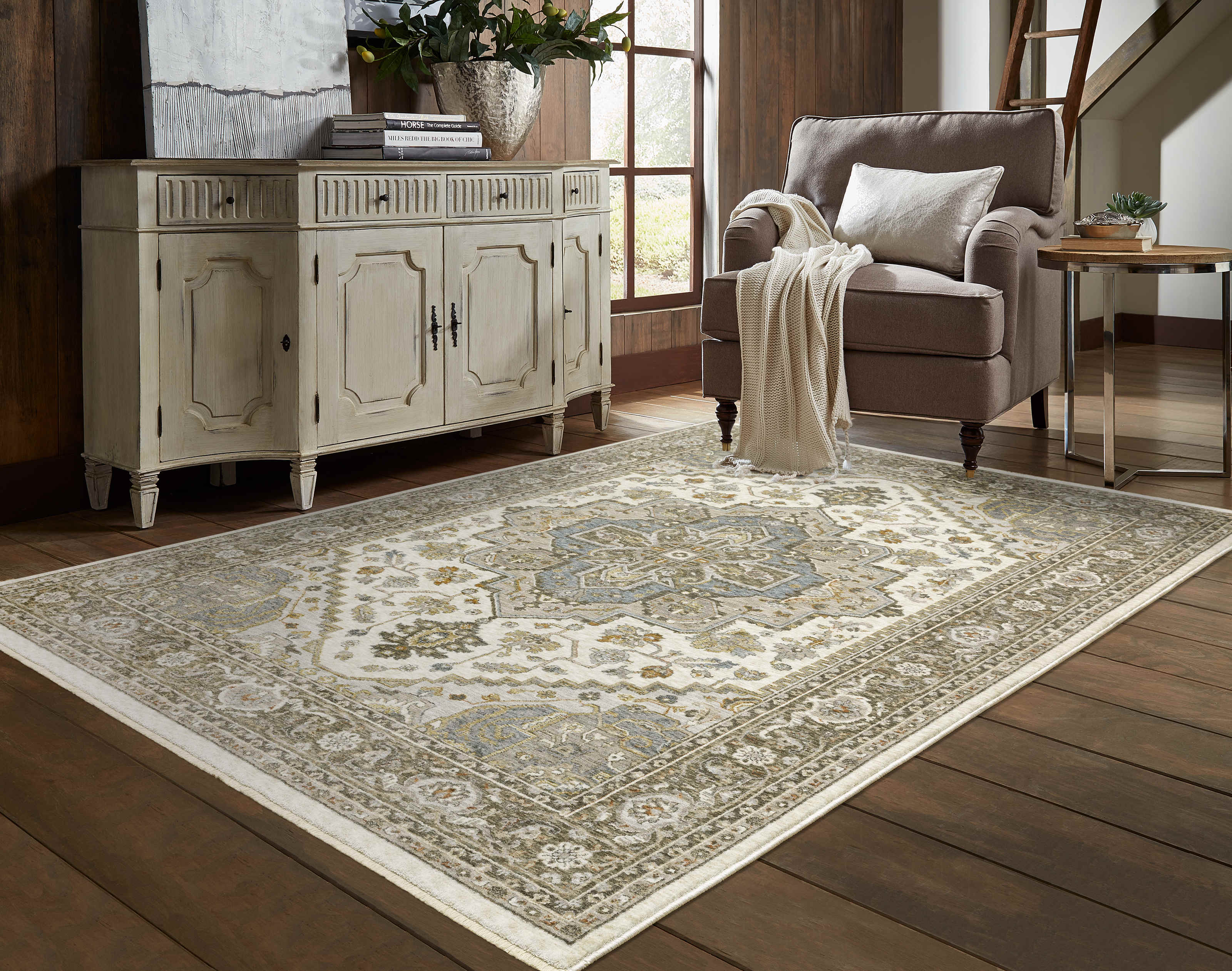 Oriental Weavers Area Rugs Maharaja Area Rugs 1144Y Ivory-Gold By OWRugs