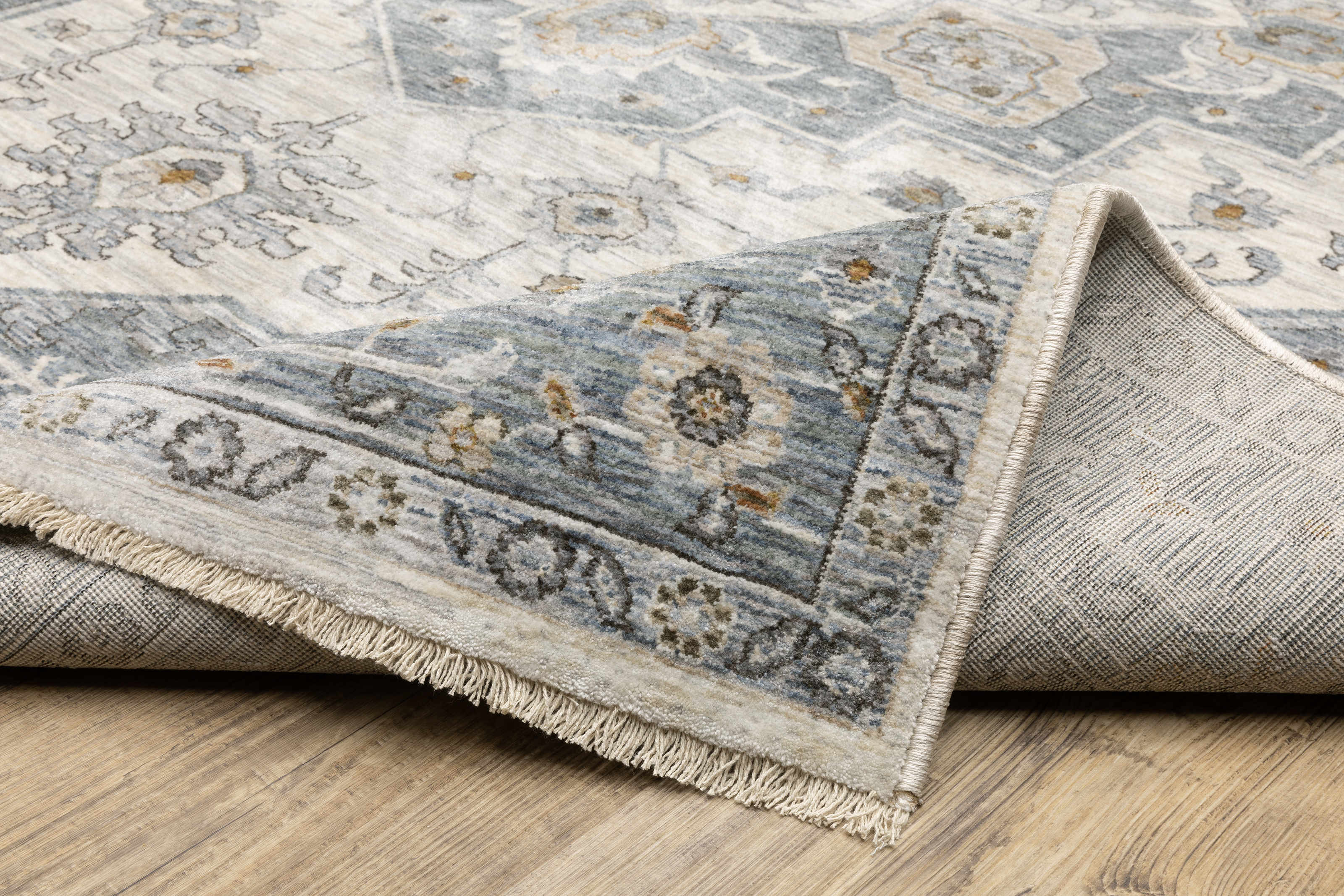 Oriental Weavers Area Rugs Maharaja Area Rugs 51F Ivory-Blue By OWRugs
