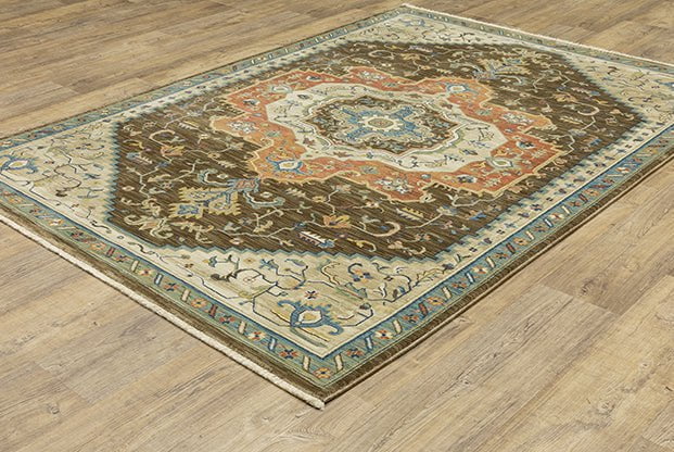 OW Rugs Area Rugs Francesca Area Rugs FR09M Brown In Multiple Sizes