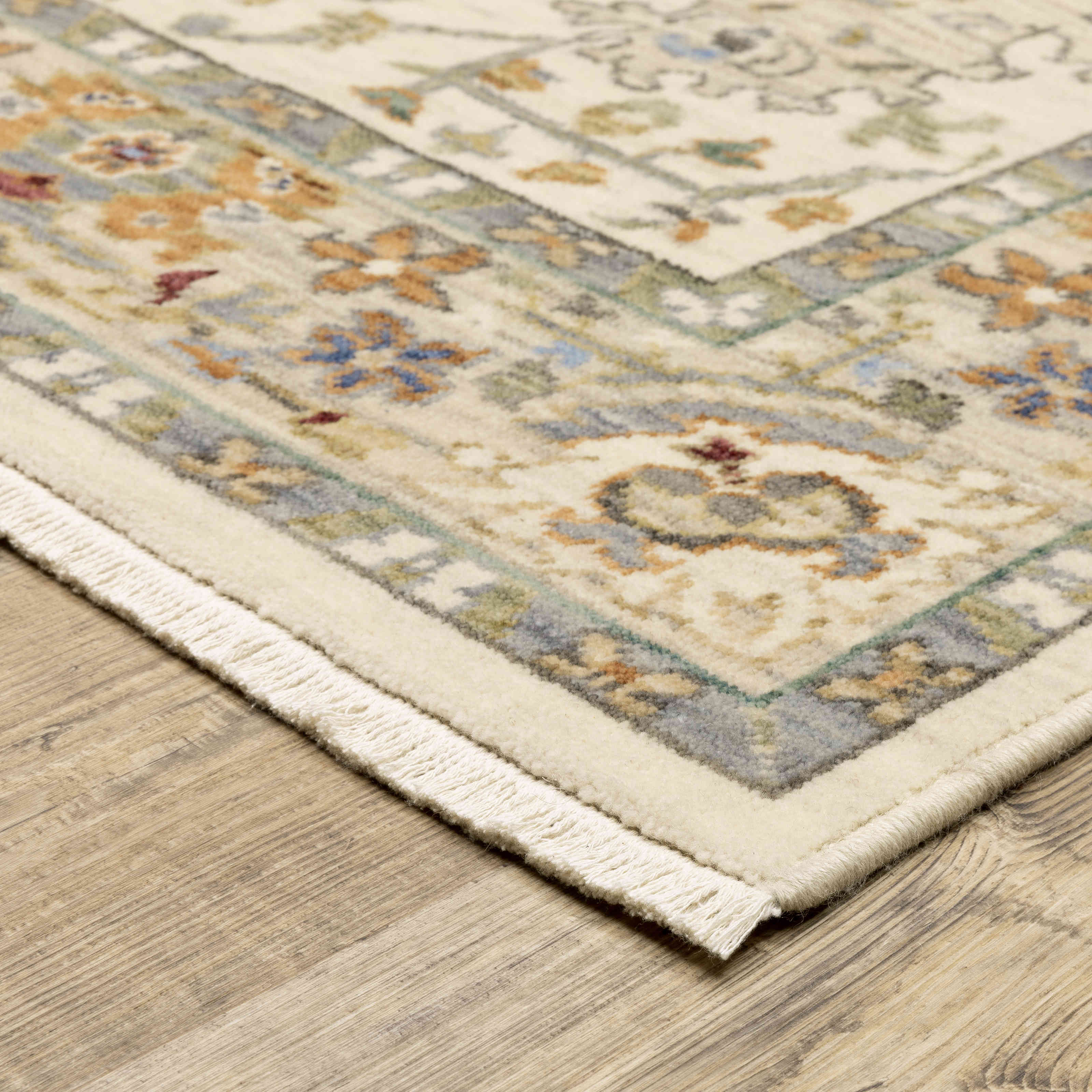 Lucca Area Rugs 2063y Ivory Oushak Wool-Nylon In 8 Sizes By OW Rugs