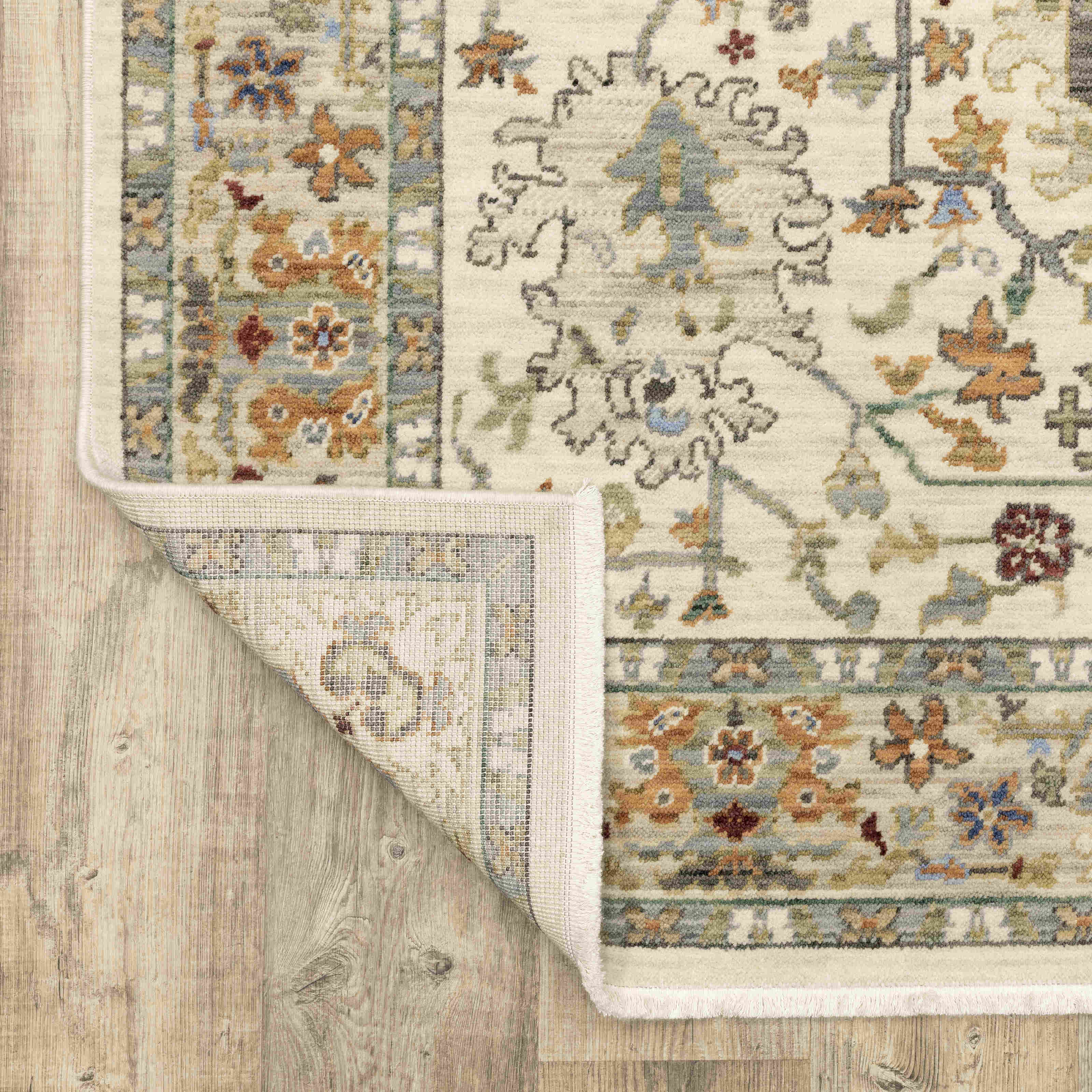 Lucca Area Rugs 2063y Ivory Oushak Wool-Nylon In 8 Sizes By OW Rugs