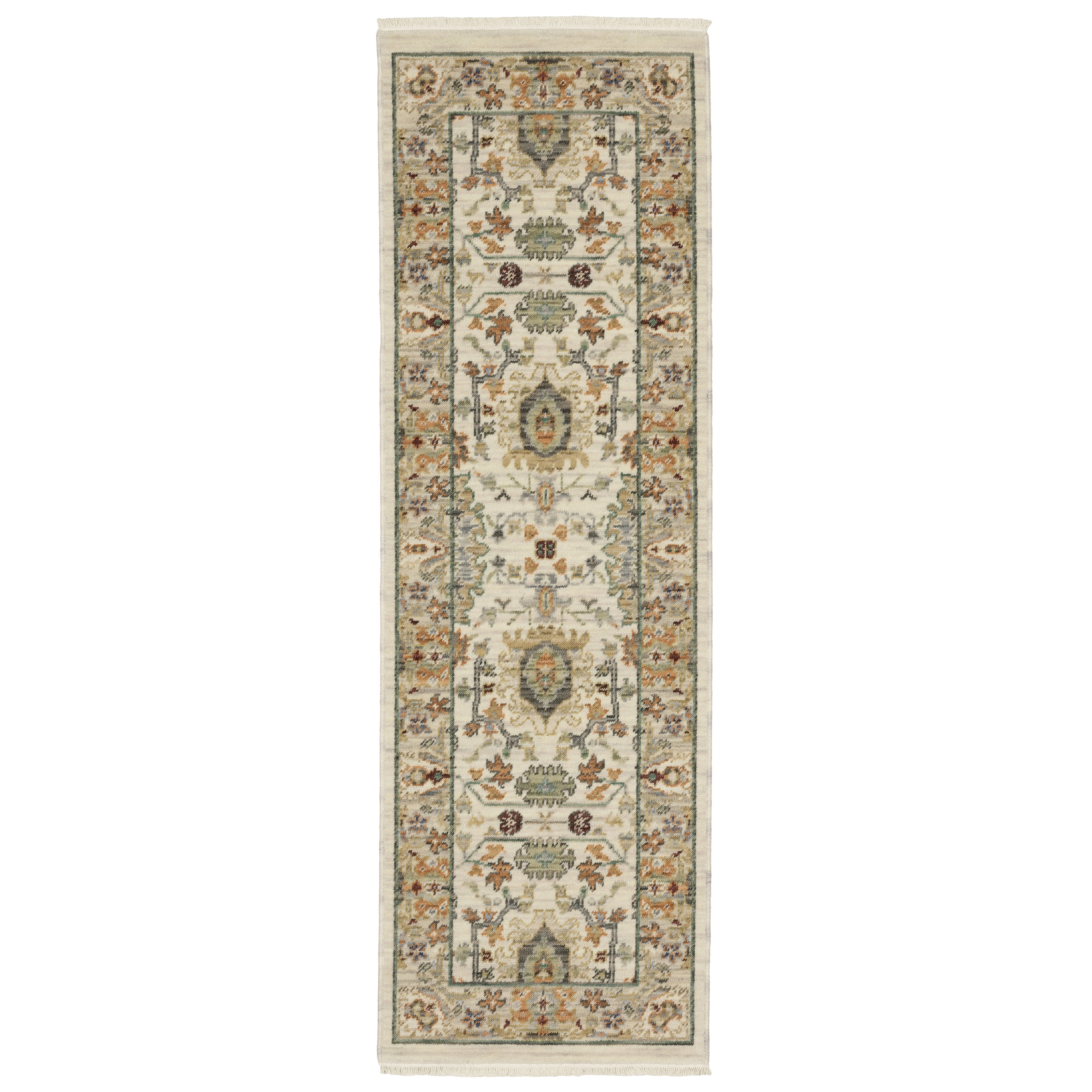 Lucca Area Rugs 2063y Ivory Oushak Wool-Nylon In 8 Sizes By OW Rugs