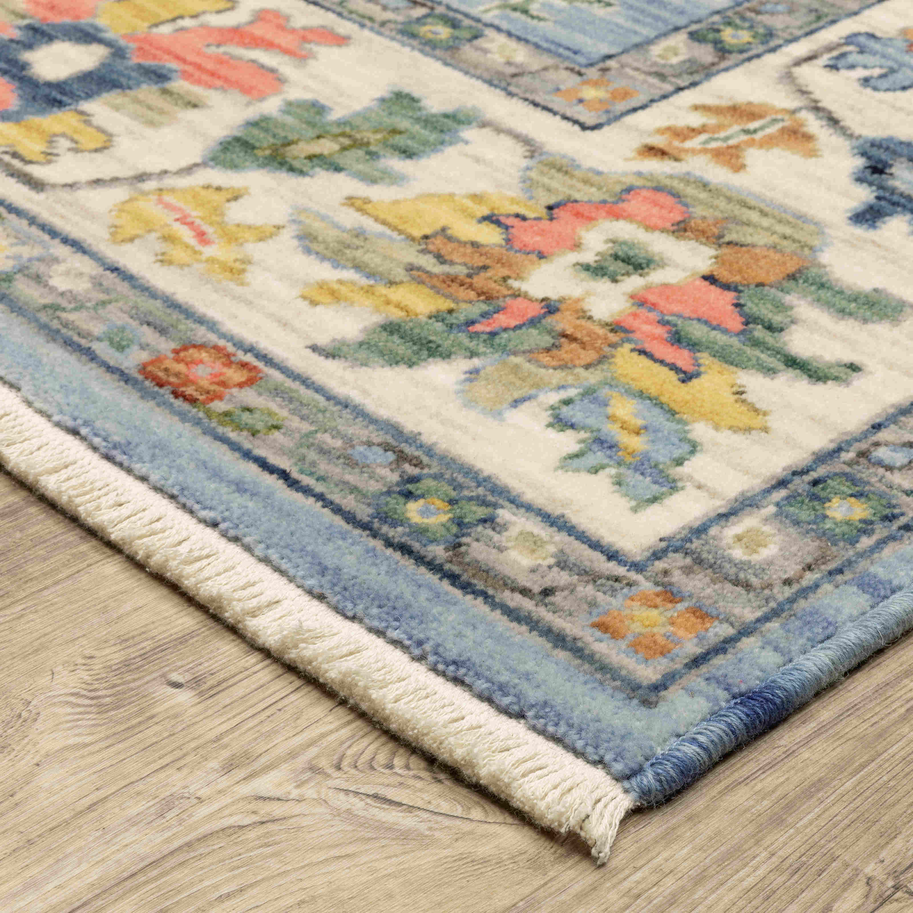 Lucca Area Rugs 2889a Lt Blue Oushak Wool-Nylon In 8 Sizes By OW Rugs