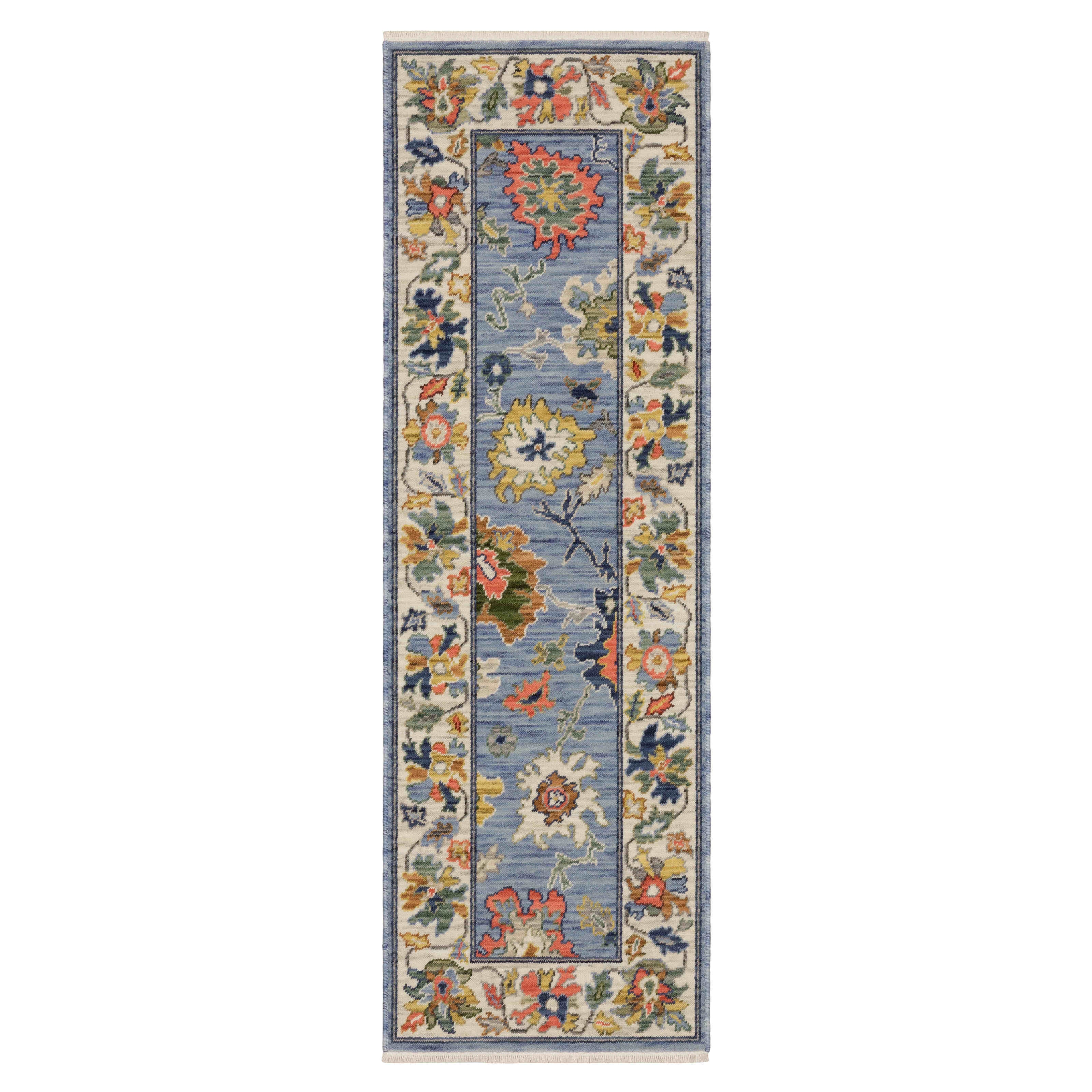 Lucca Area Rugs 2889a Lt Blue Oushak Wool-Nylon In 8 Sizes By OW Rugs