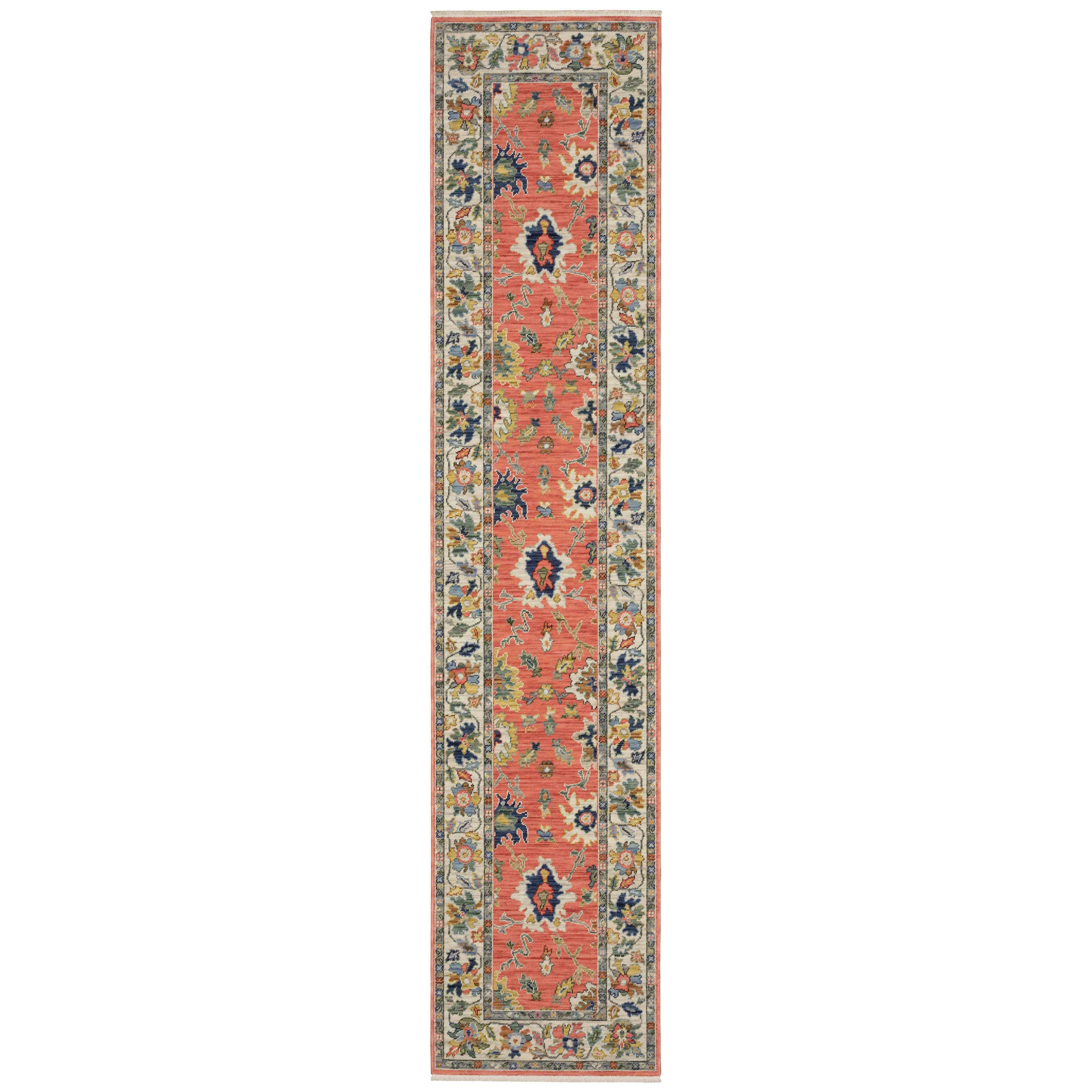 Lucca Area Rugs 2889b Rose Oushak Wool-Nylon In 8 Sizes By OW Rugs