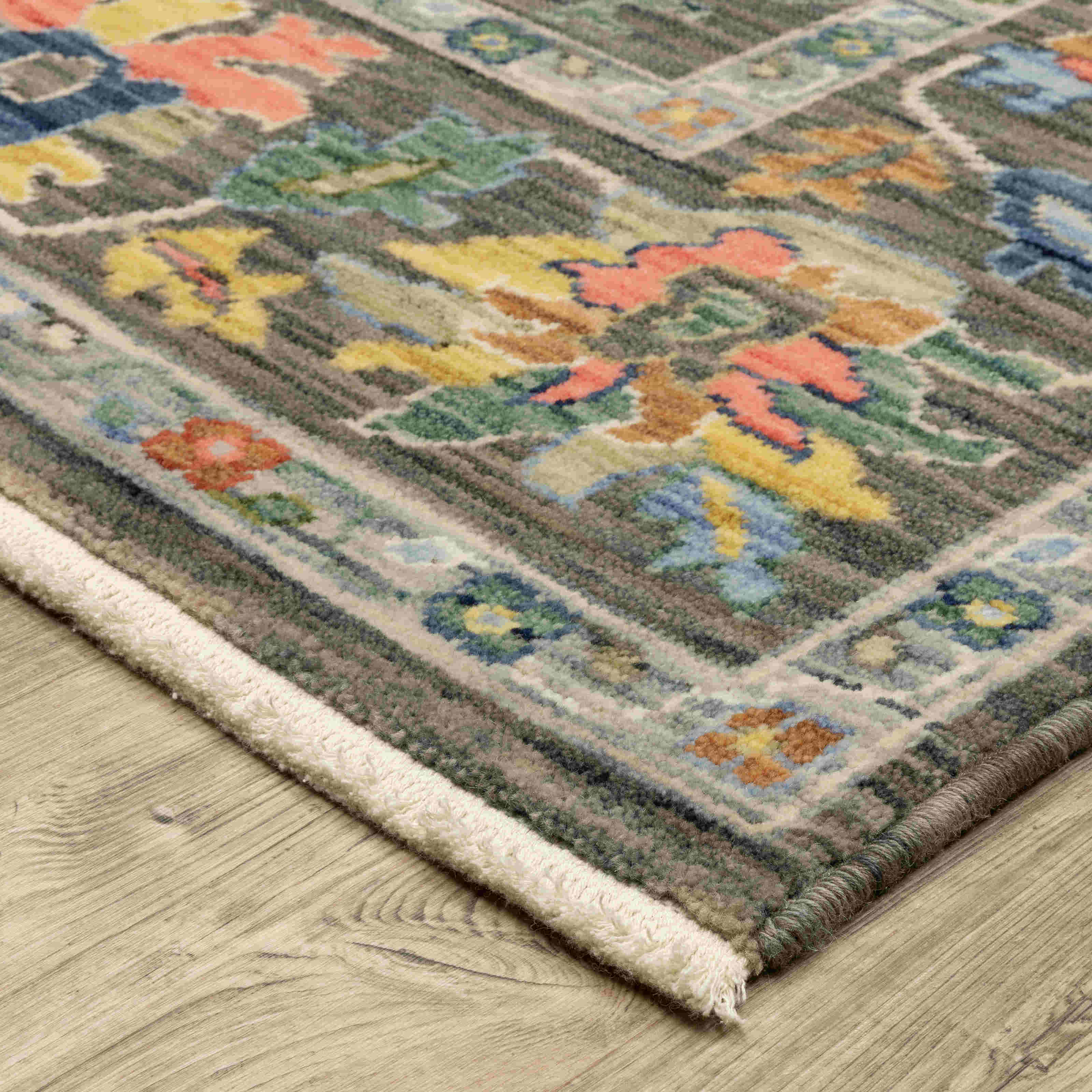 Lucca Area Rugs 2889e Grey Oushak Wool-Nylon In 8 Sizes By OW Rugs