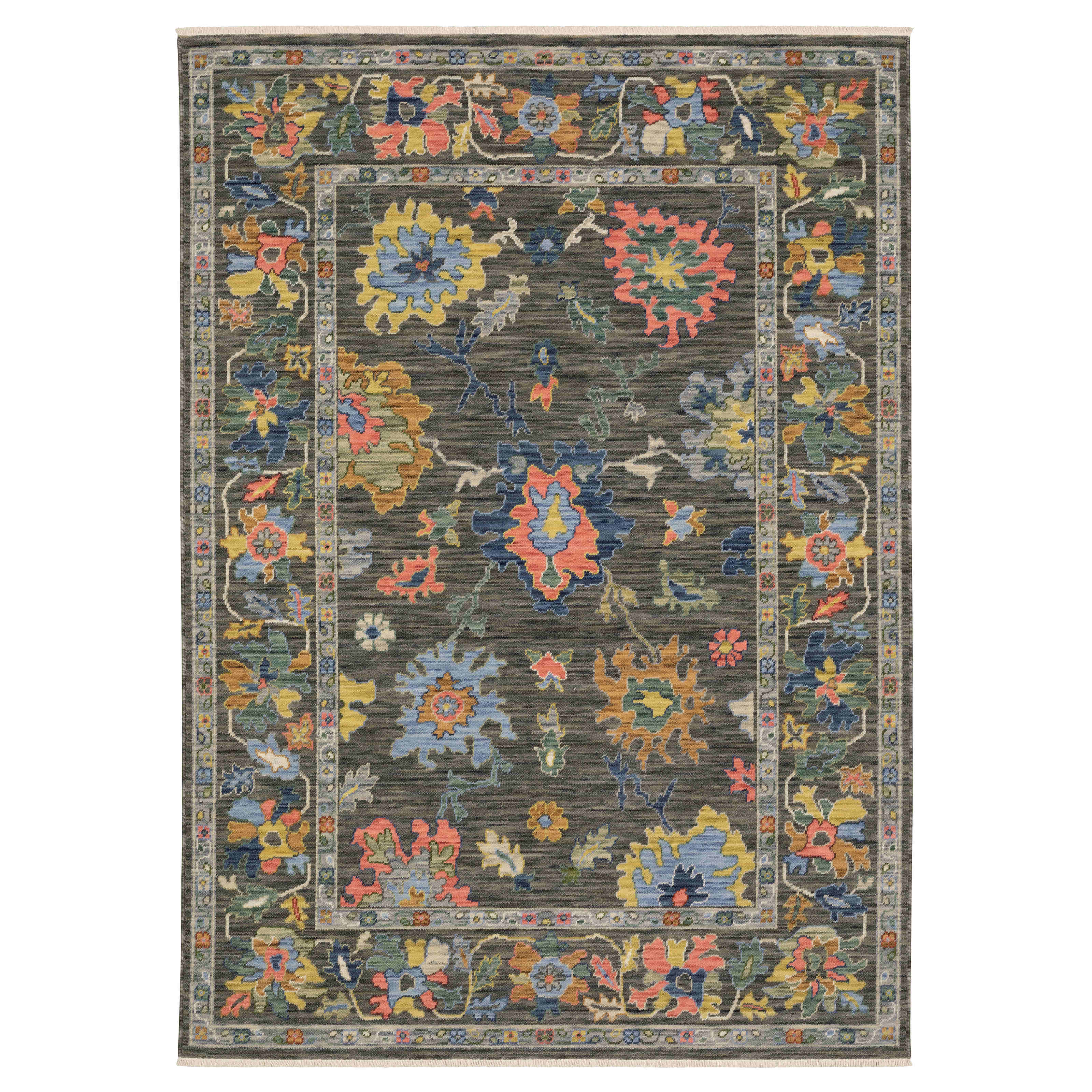 Lucca Area Rugs 2889e Grey Oushak Wool-Nylon In 8 Sizes By OW Rugs
