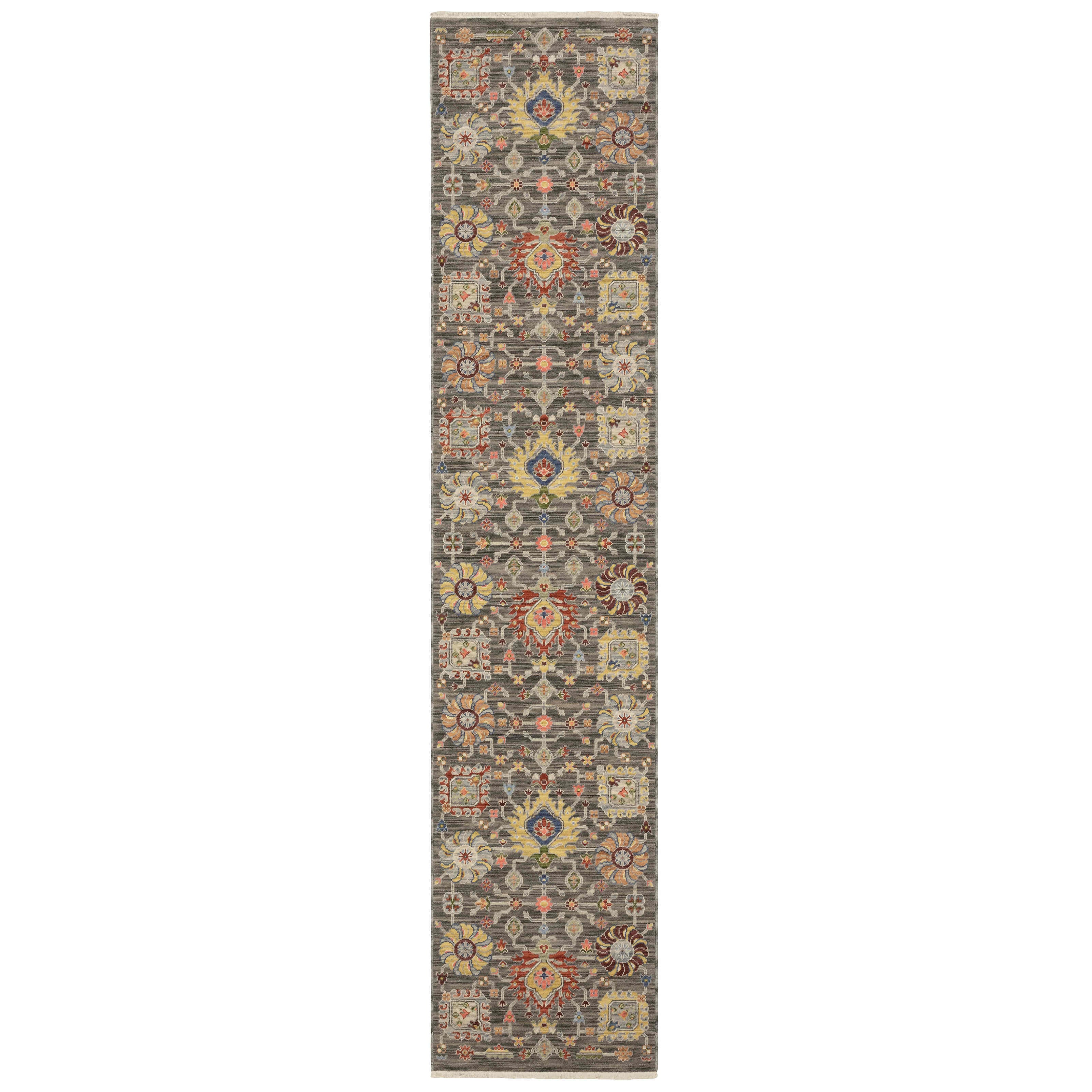 Lucca Area Rugs 8111k Oushak Mocha Wool-Nylon Blend In 8 Sizes