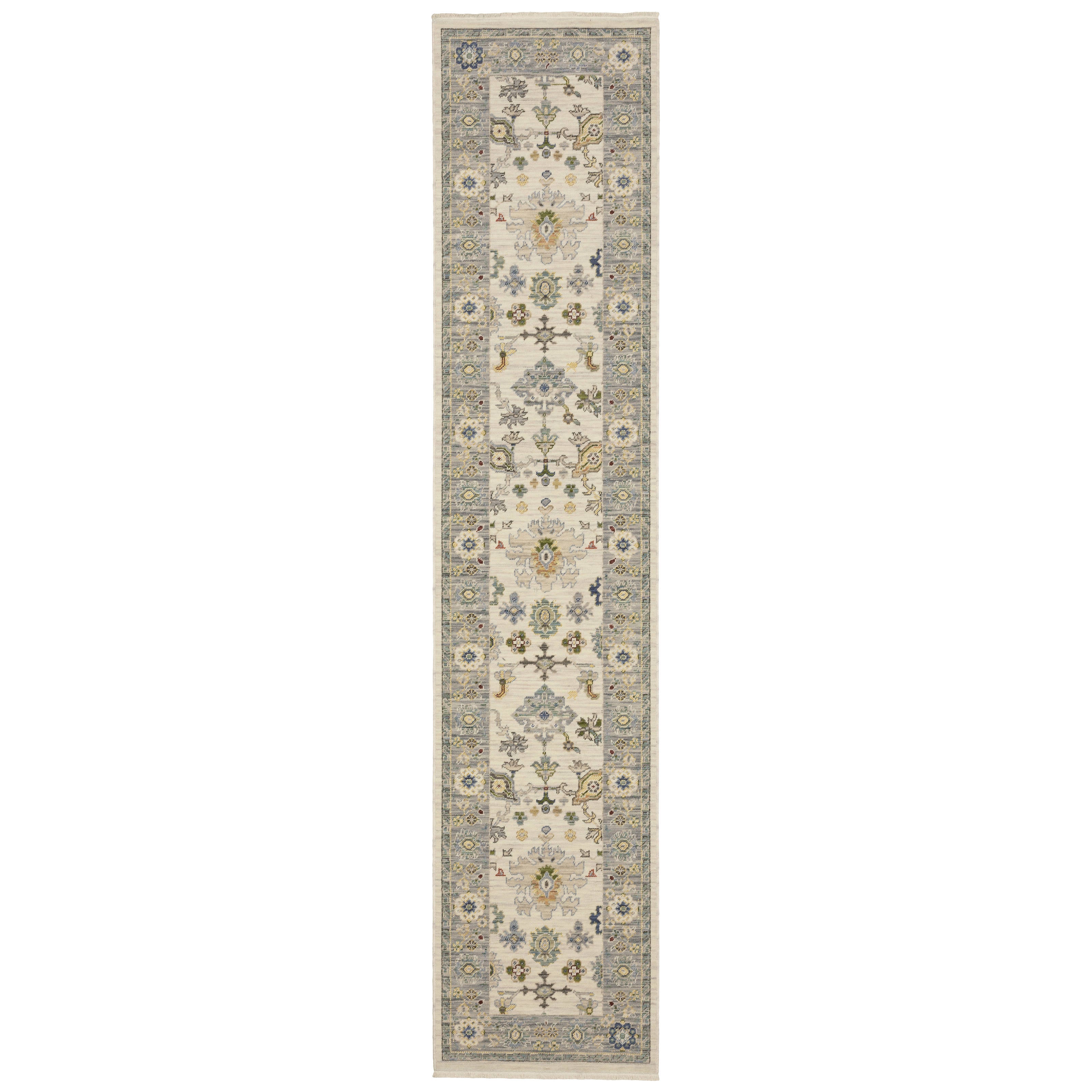 Lucca Area Rugs 846h Ivory Oushak Wool-Nylon In 8 Sizes By OW Rugs