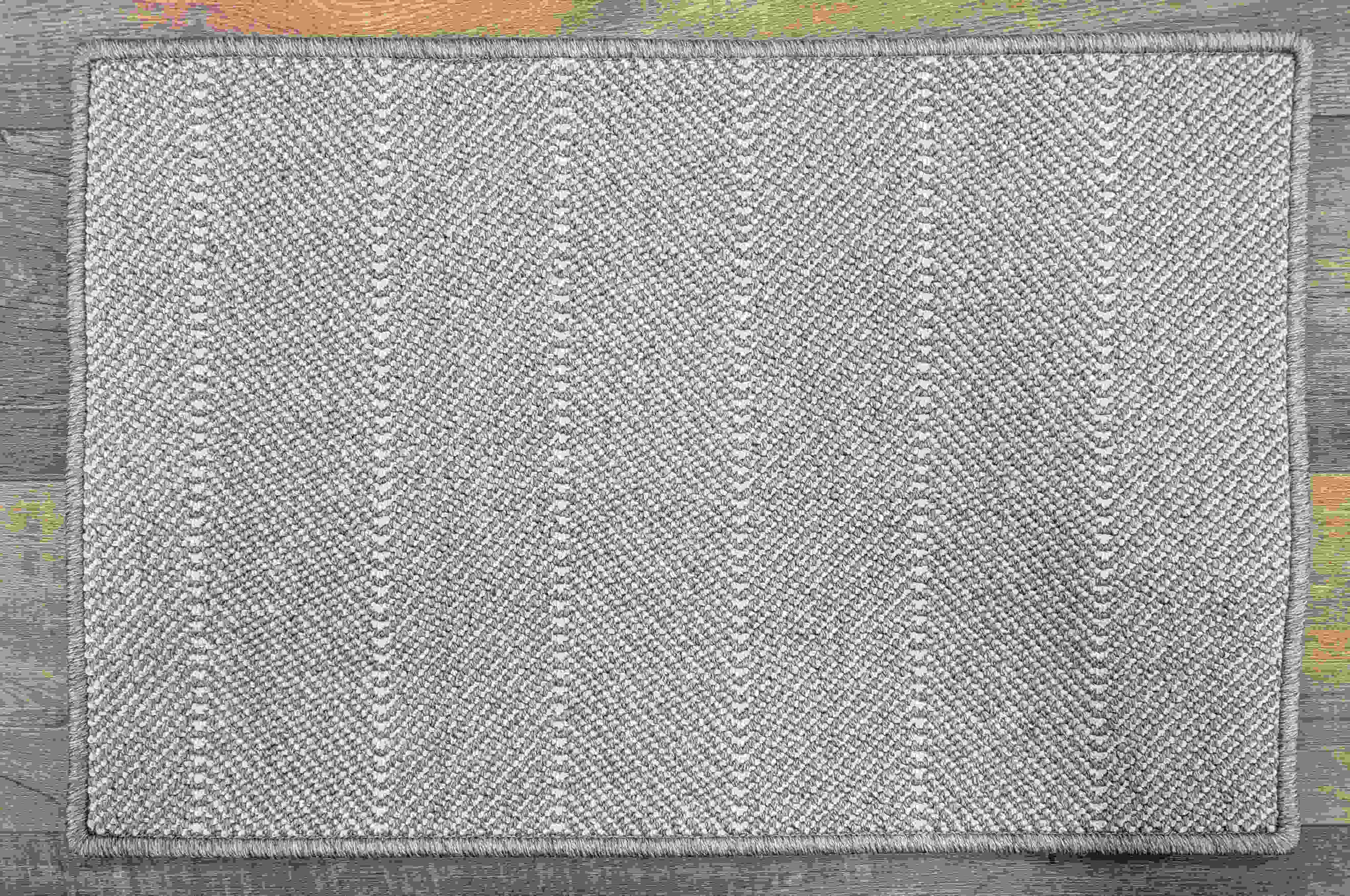 Prestige Mills Stair Runners Grey Herringbone Stair Runner-Stair Treads and Matching Area Rugs