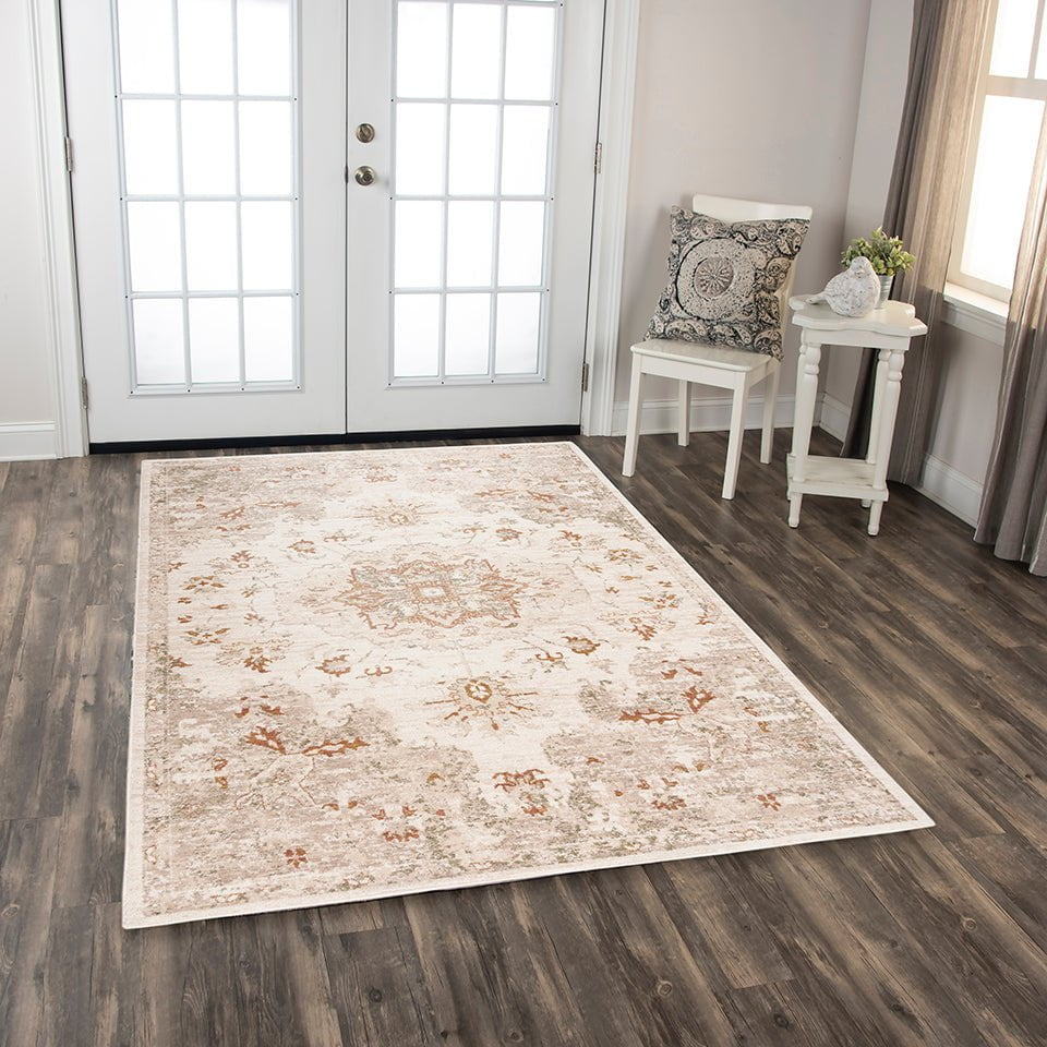 Rizzy Home Area Rugs Ventura Area Rugs VRA749 Beige-Brown-Green in 11 Sizes