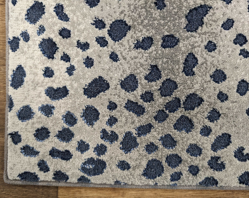 Rug Depot Home Animal Print Blue Stair Runner 364 with Stair Treads and Matching Area Rugs
