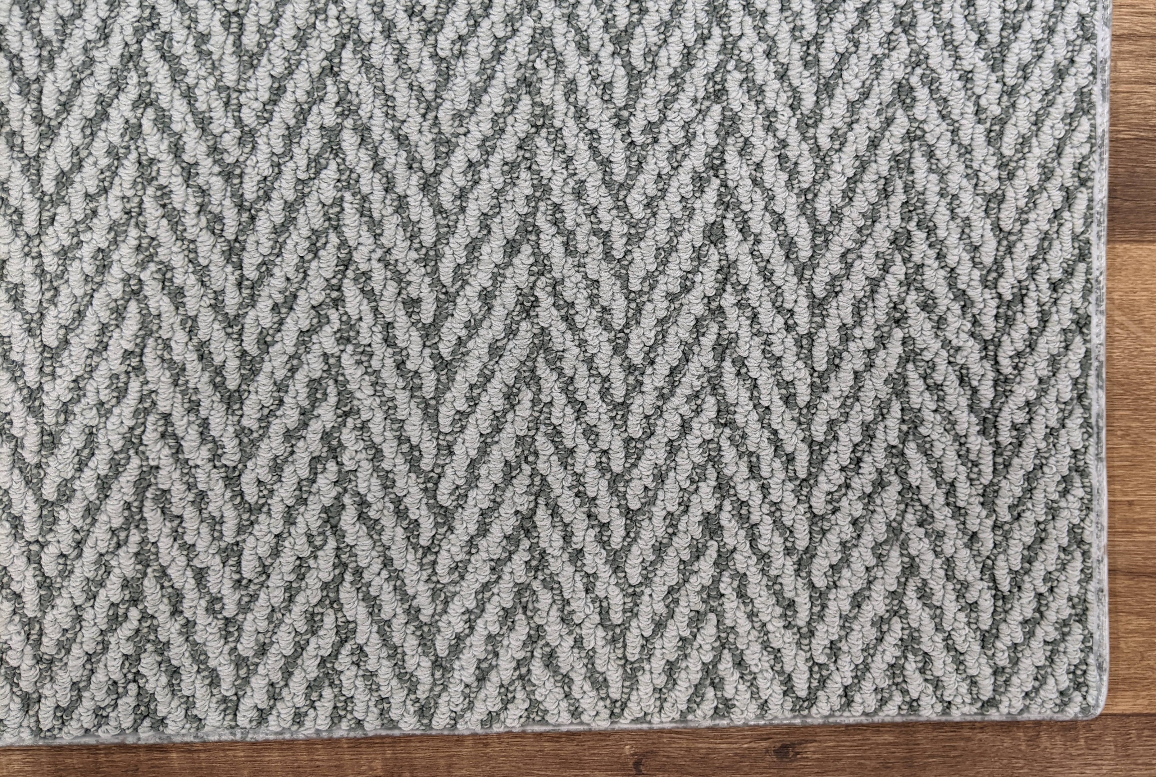 Rug Depot Home Carpet Always Natural Herringbone Blue Fern ZZ289-348  Area Rugs and Stair Runners