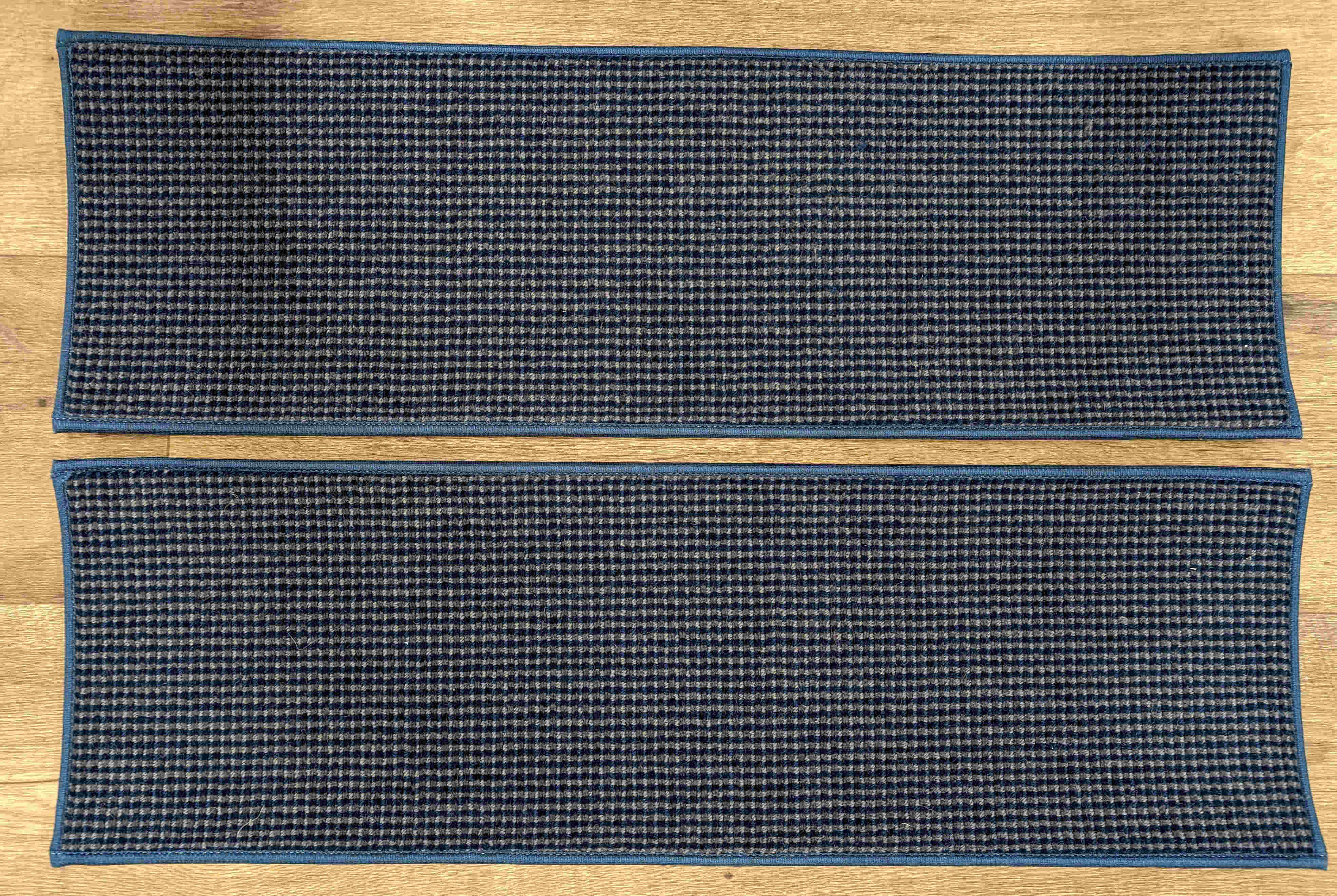  Premium Carpet Stair Treads Navy Stair Treads 27in x 9in Set of 13 Pcs Wool w/ Landing Rug