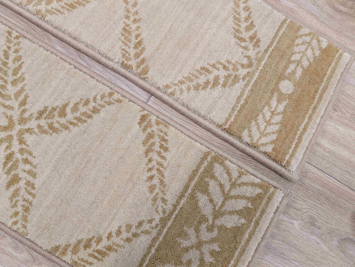 Rug Depot Home Stair Runners Chateau Normandy NO21 Beige 36in x 9in Set of 15 Stair Treads