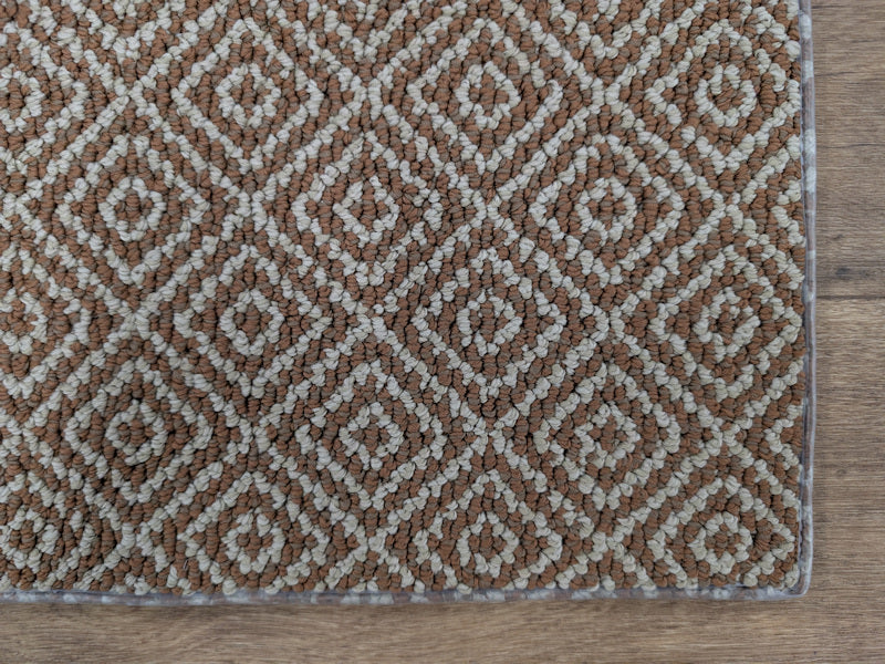 Rug Depot Home Stair Runners Stroll Trellis ZZ050-877 Burnt Russet Stair Treads-Area Rugs and Stair Runners