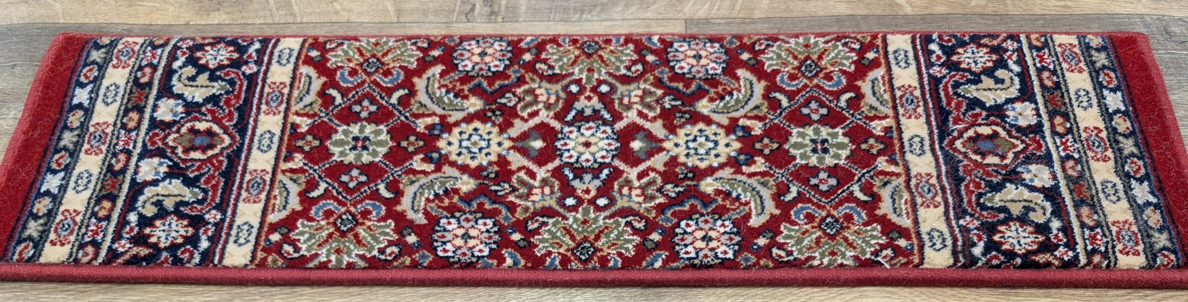 Rug Depot Home Stair Treads Brilliant Red Stair Treads 33in x 9in Set of 14 Pcs