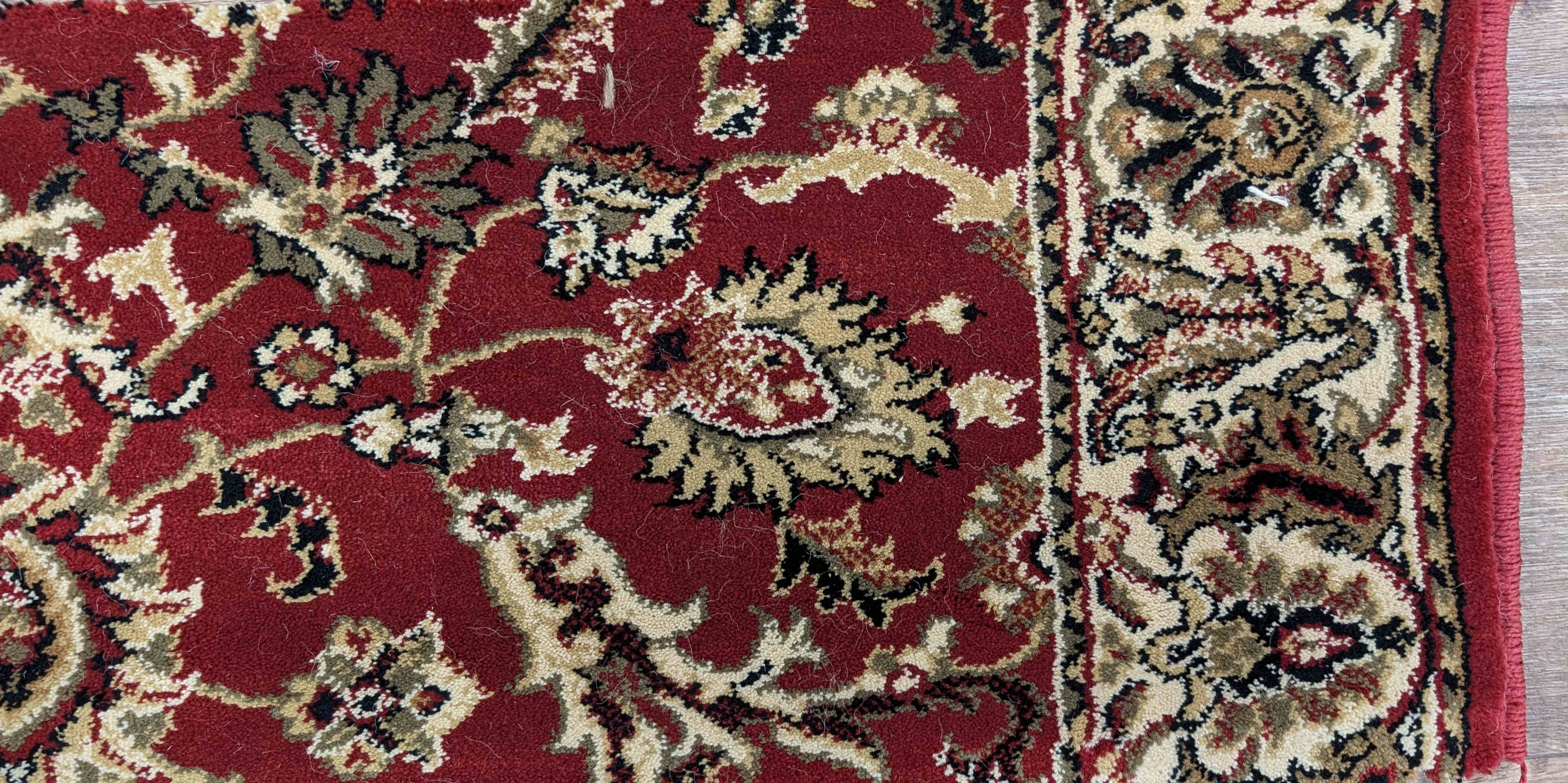 Rug Depot Home Stair Treads Kurdimir Red Stair Tread 33in x 9in Poly