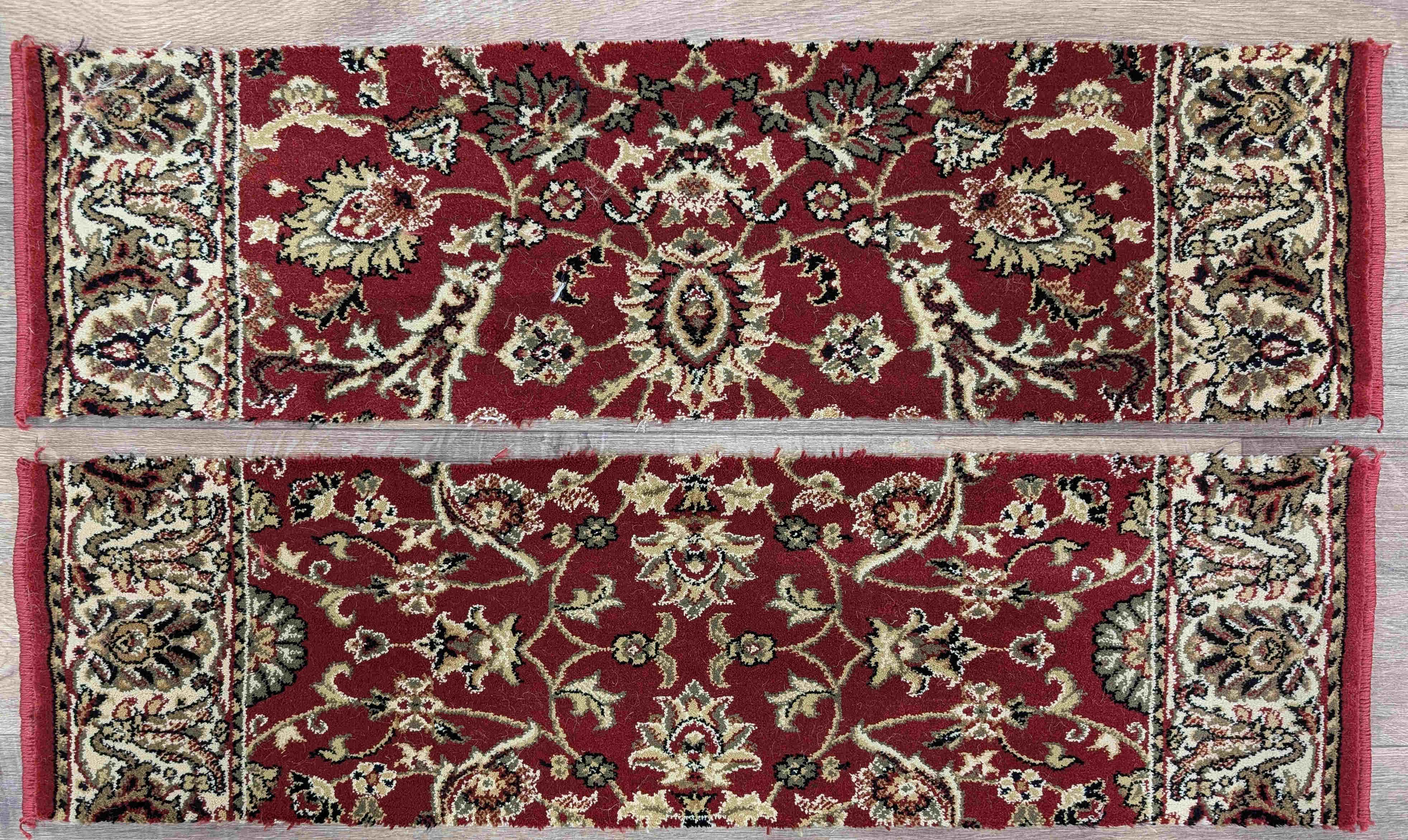 Rug Depot Home Stair Treads Kurdimir Red Stair Tread 33in x 9in Poly