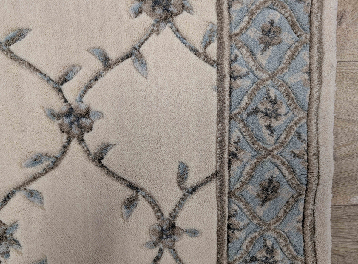 Rug Depot Home Stair Treads Trellis Iv-Blue Stair Treads 36in x 9in Wool