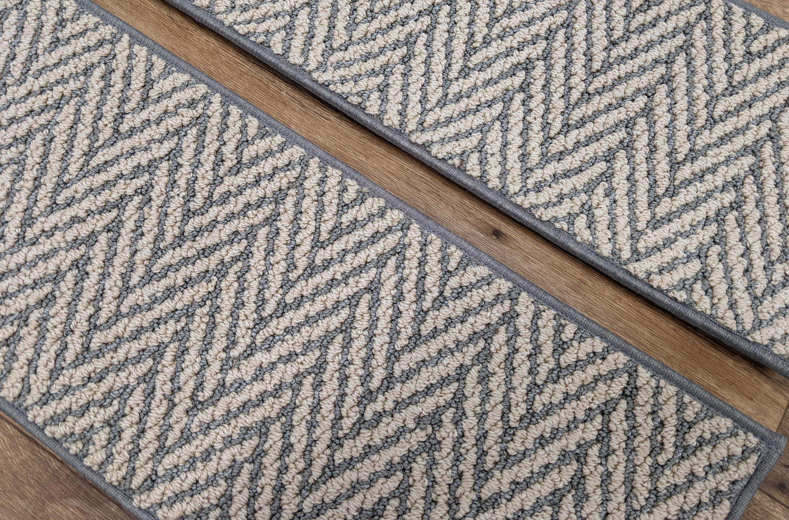 Only Natural Herringbone Stair Treads 30in x 9in Set of 14Pcs