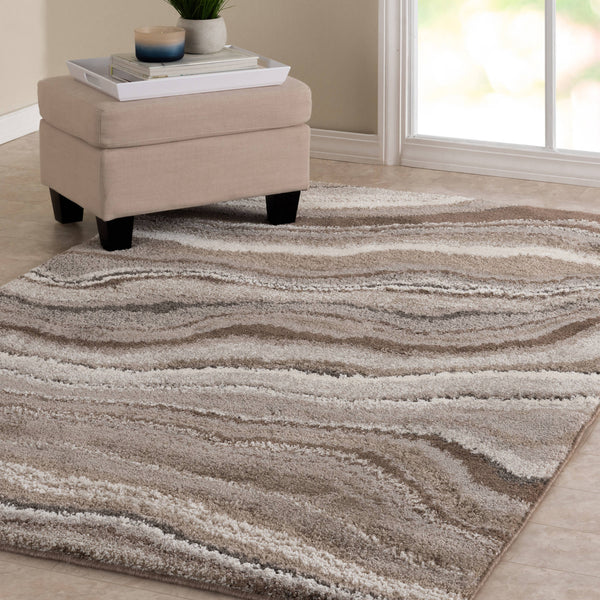 Structure Area Rugs 6255LT Arette Grey Brown Area Rugs 13 Sizes
