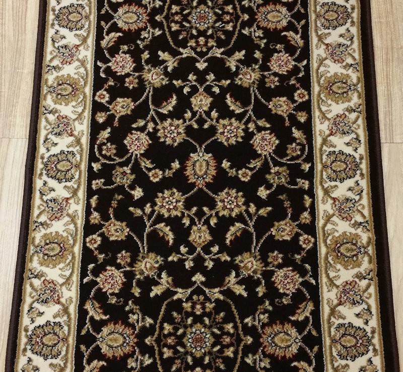 Central Oriental Stair Runner 26 in x 1 ft-Sold By The Foot Radiance Black Stair Runner 2070BK 26 and 33 In  Sold By the Foot
