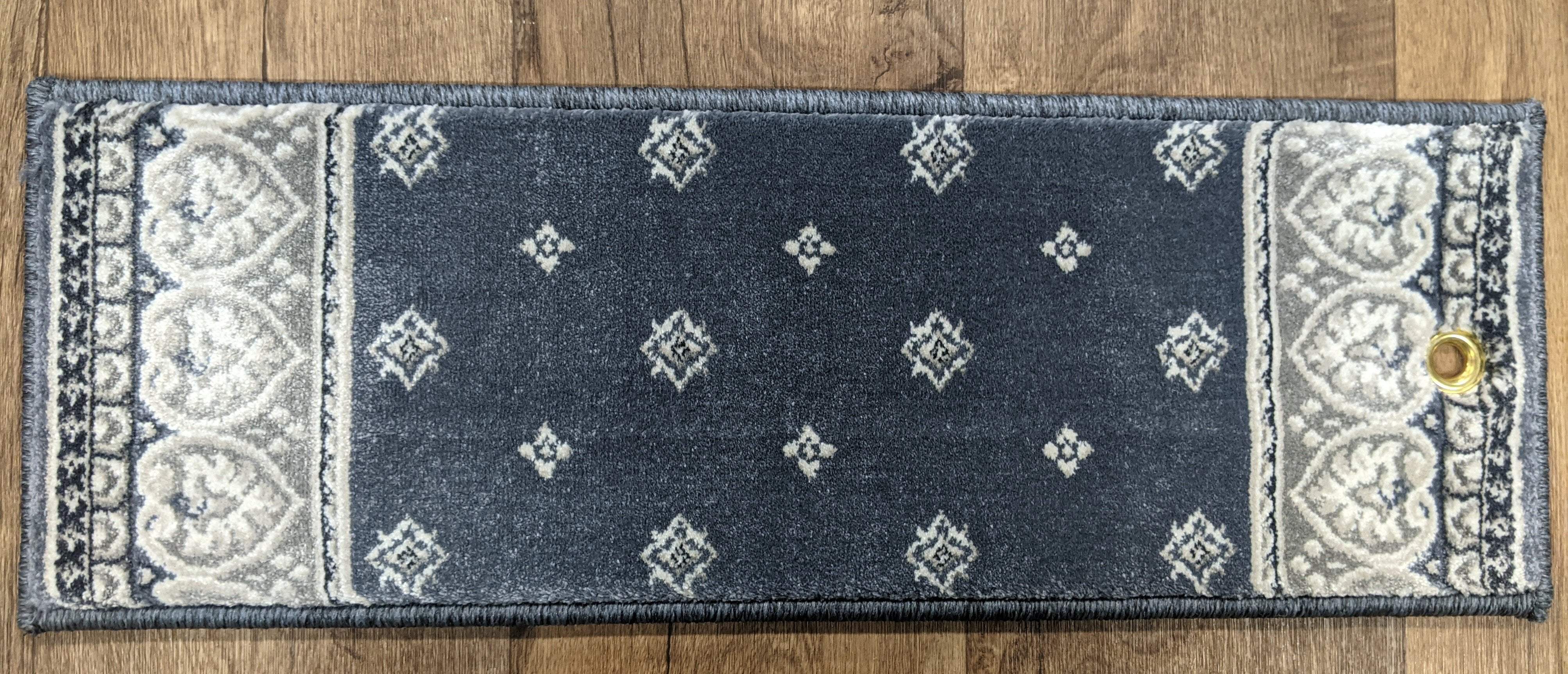 Central Oriental Stair Runner Radiance Blue Stair Runner 2848SH 26 and 33 In  Sold By the Foot