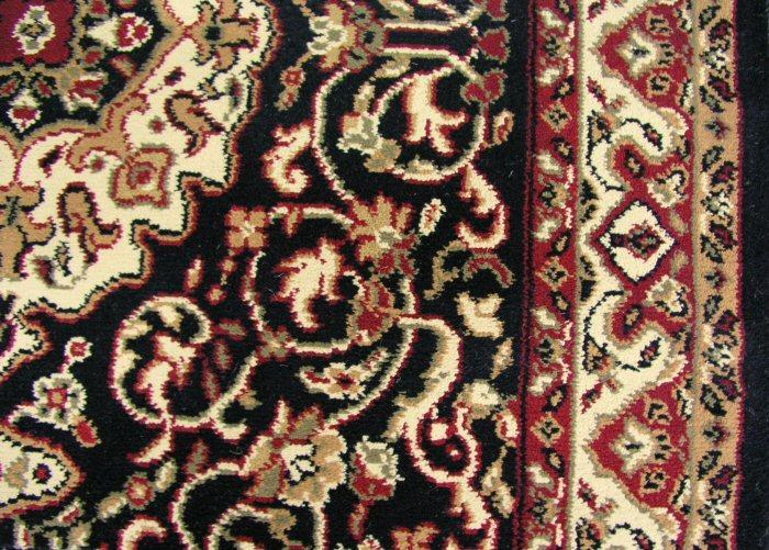 Concord Global Trading Area Rugs 3.11 x 5.7 Rect Persian Classics 2033 Black Stair Runner and Area Rugs  Poly Turkey