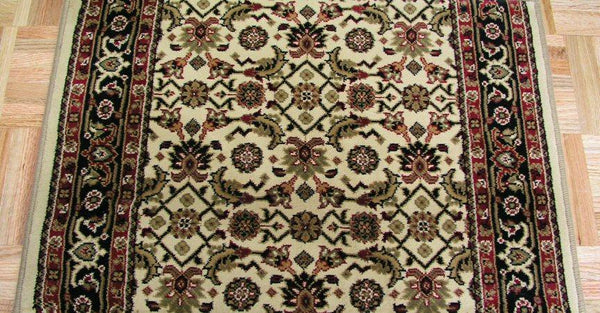 Concord Global Trading Area Rugs Persian Classics 2012 Ivory-Blk Stair Runner and Area Rugs  Poly Turkey