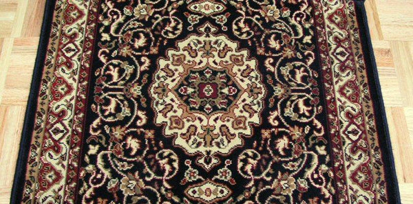 Concord Global Trading Area Rugs Persian Classics 2033 Black Stair Runner and Area Rugs  Poly Turkey
