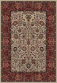 Concord Global Trading Area Rugs Persian Classics 2052 Ivory-Red Stair Runner and Area Rugs  Poly Turkey