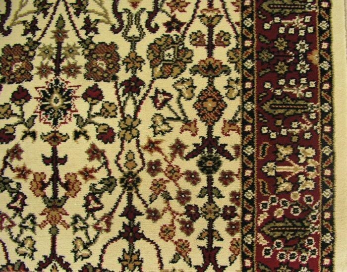 Concord Global Trading Area Rugs Persian Classics 2052 Ivory-Red Stair Runner and Area Rugs  Poly Turkey