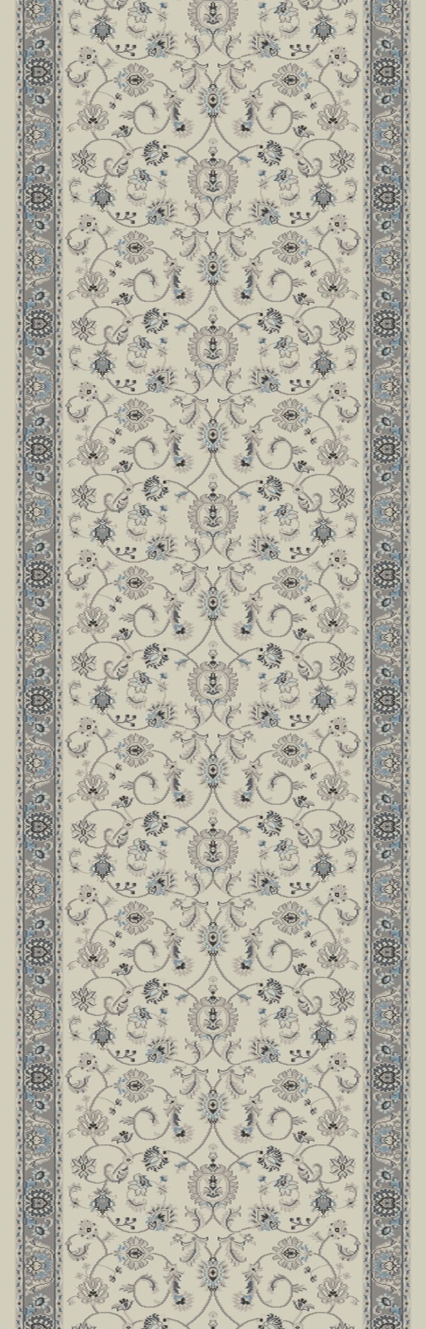 Provincia Ivory-Grey Stair Runners 2812 By Rug Depot 8 Sizes Nashua