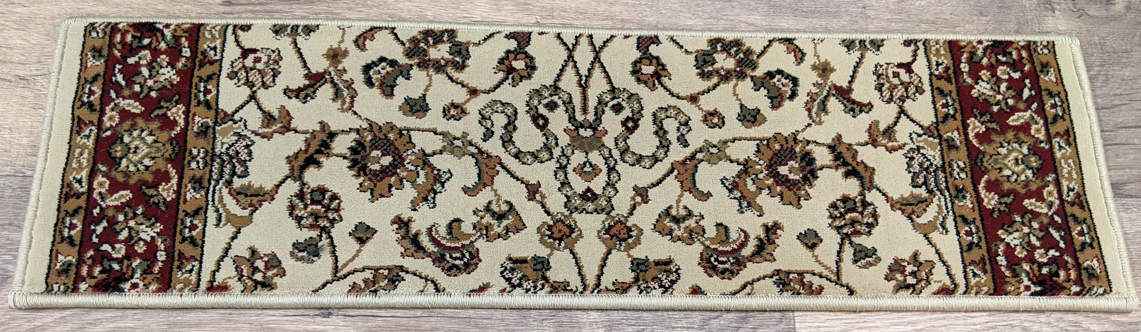 Global Trading Stair Treads Ivory Stair Tread 2022 26in x 9in Persian Classic With Matching Rugs
