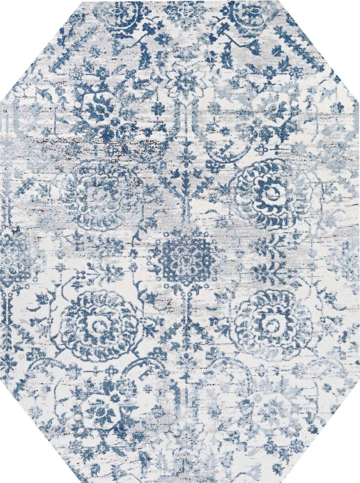 Couristan Area Rugs Calinda Marlowe Steel Blue Area Rugs 5178-0758 Made In Turkey