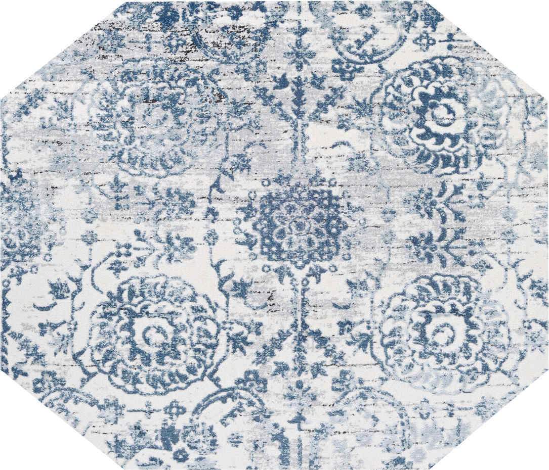 Couristan Area Rugs Calinda Marlowe Steel Blue Area Rugs 5178-0758 Made In Turkey