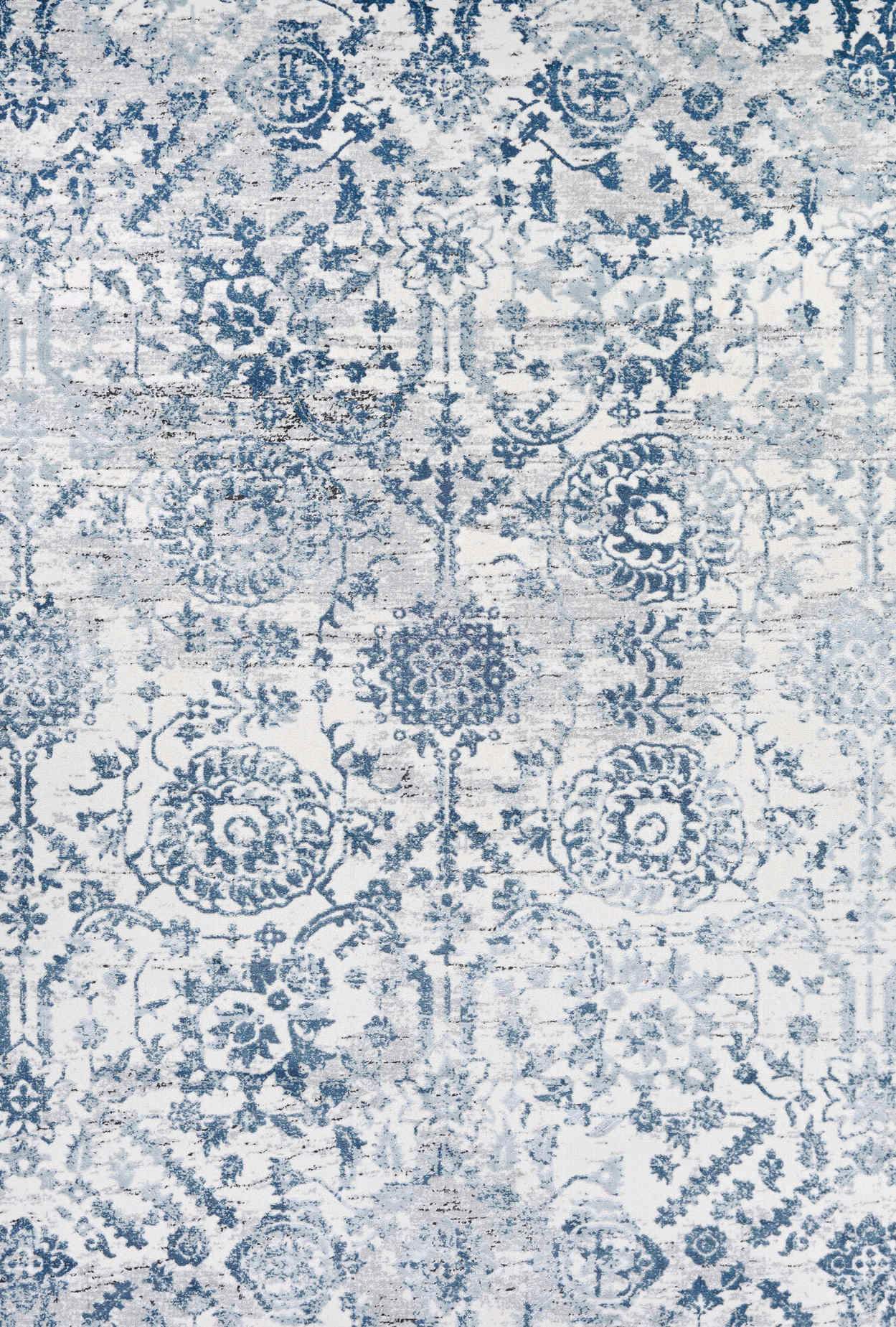 Couristan Area Rugs Calinda Marlowe Steel Blue Area Rugs 5178-0758 Made In Turkey