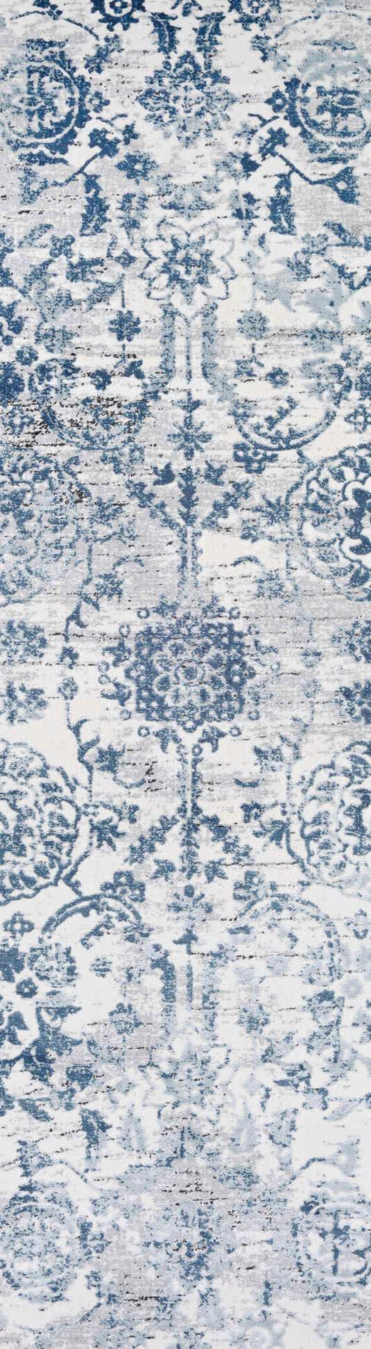 Couristan Area Rugs Calinda Marlowe Steel Blue Area Rugs 5178-0758 Made In Turkey