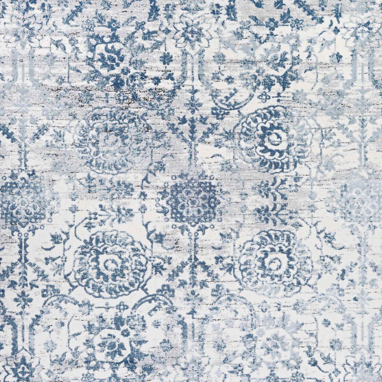 Couristan Area Rugs Calinda Marlowe Steel Blue Area Rugs 5178-0758 Made In Turkey