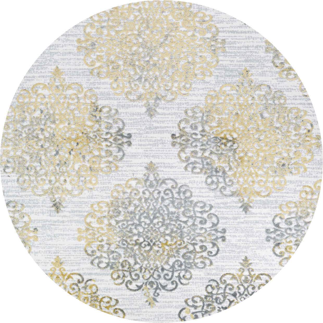 Couristan Area Rugs Calinda Montebello Gold-Silver Area Rugs 5176-0747 Made In Turkey