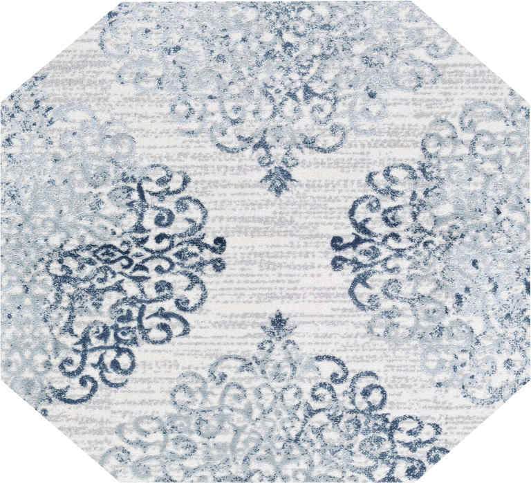 Couristan Area Rugs Calinda Montebello Steel Blue Area Rugs 5176-0758 Made In Turkey