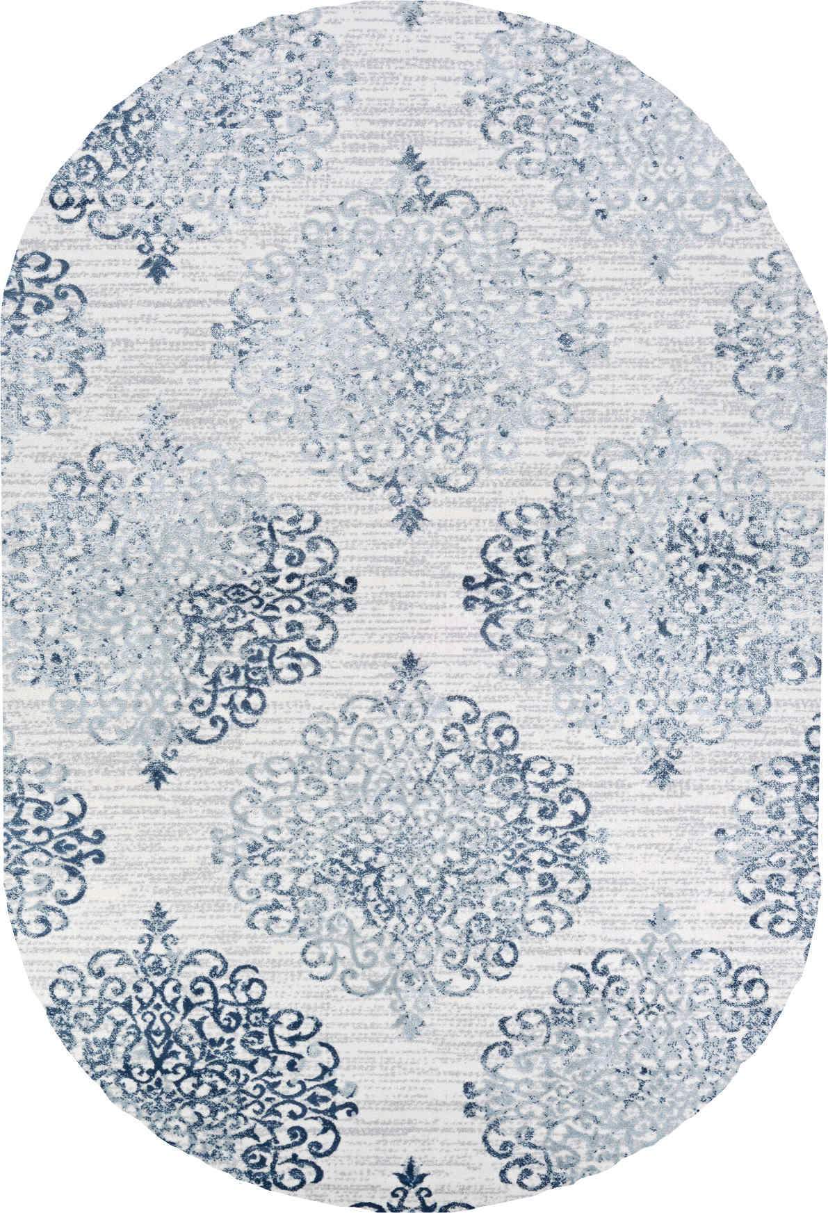 Couristan Area Rugs Calinda Montebello Steel Blue Area Rugs 5176-0758 Made In Turkey