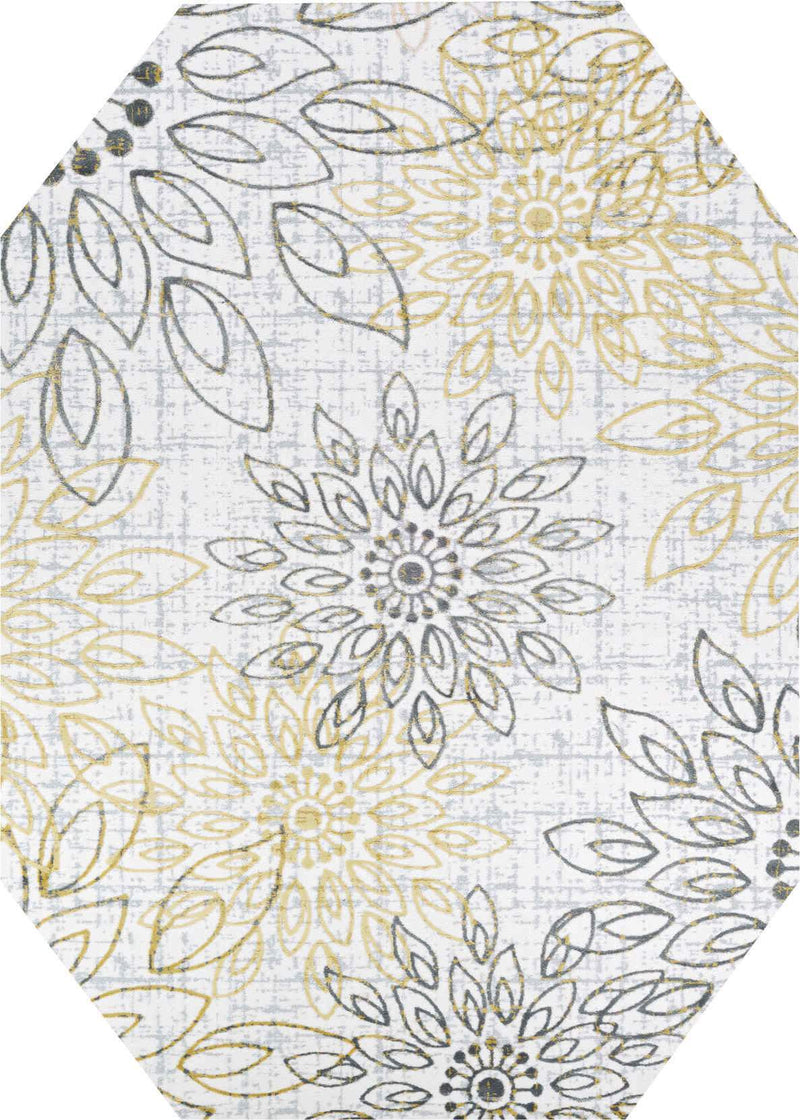 Couristan Area Rugs Calinda Summer Bliss Gold-Silver Area Rugs 5175-0747 Made In Turkey