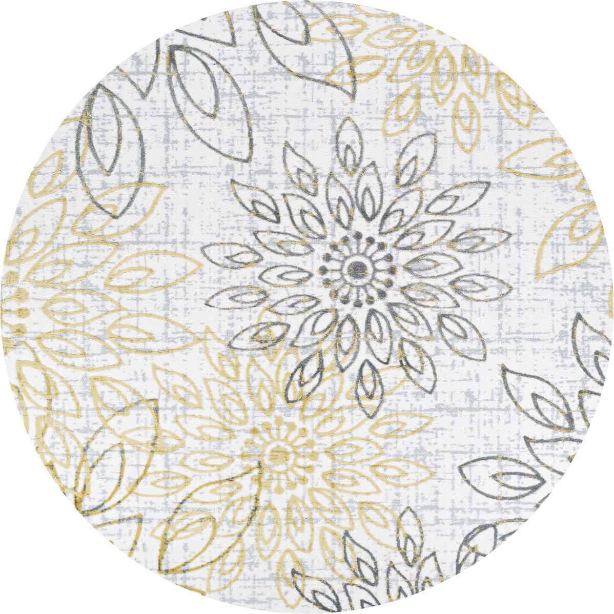 Couristan Area Rugs Calinda Summer Bliss Gold-Silver Area Rugs 5175-0747 Made In Turkey